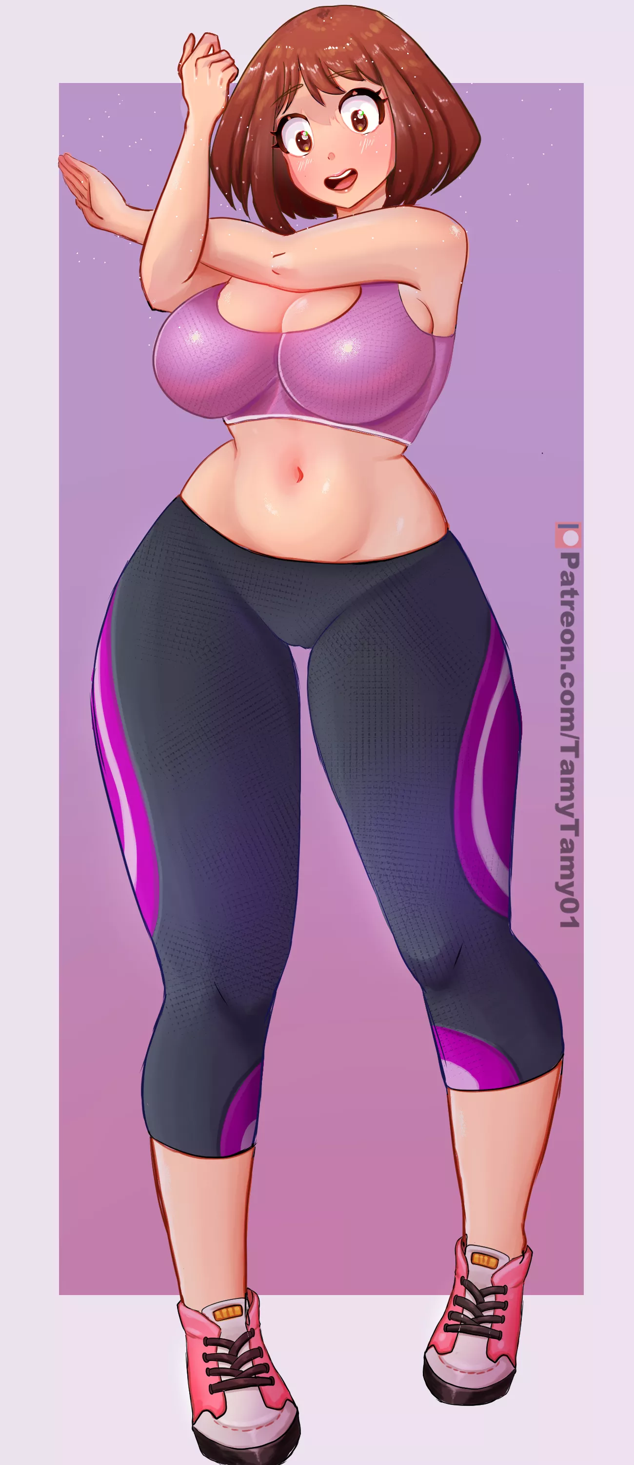 Stretching Uraraka by me (TamyTamy01)