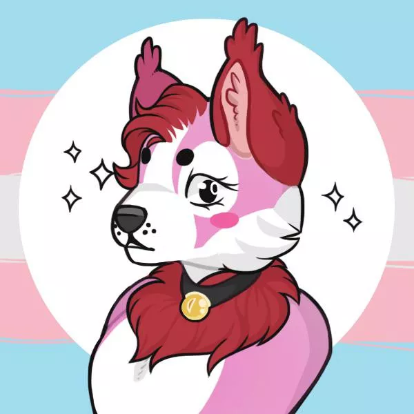 Iâ€™m new! My boyfriend got me into the furry community about a week ago and I finally made a fursona! His name is lip and heâ€™s a pink mutt mix ðŸ’š