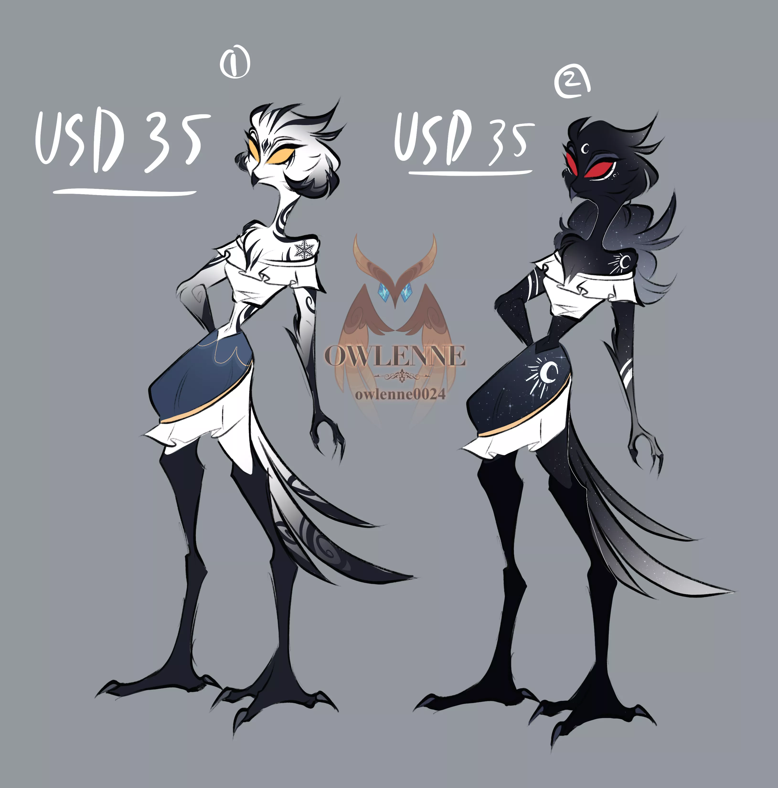 Adoptable birds! I accept PayPal and Ko-fi. DM me if interested!