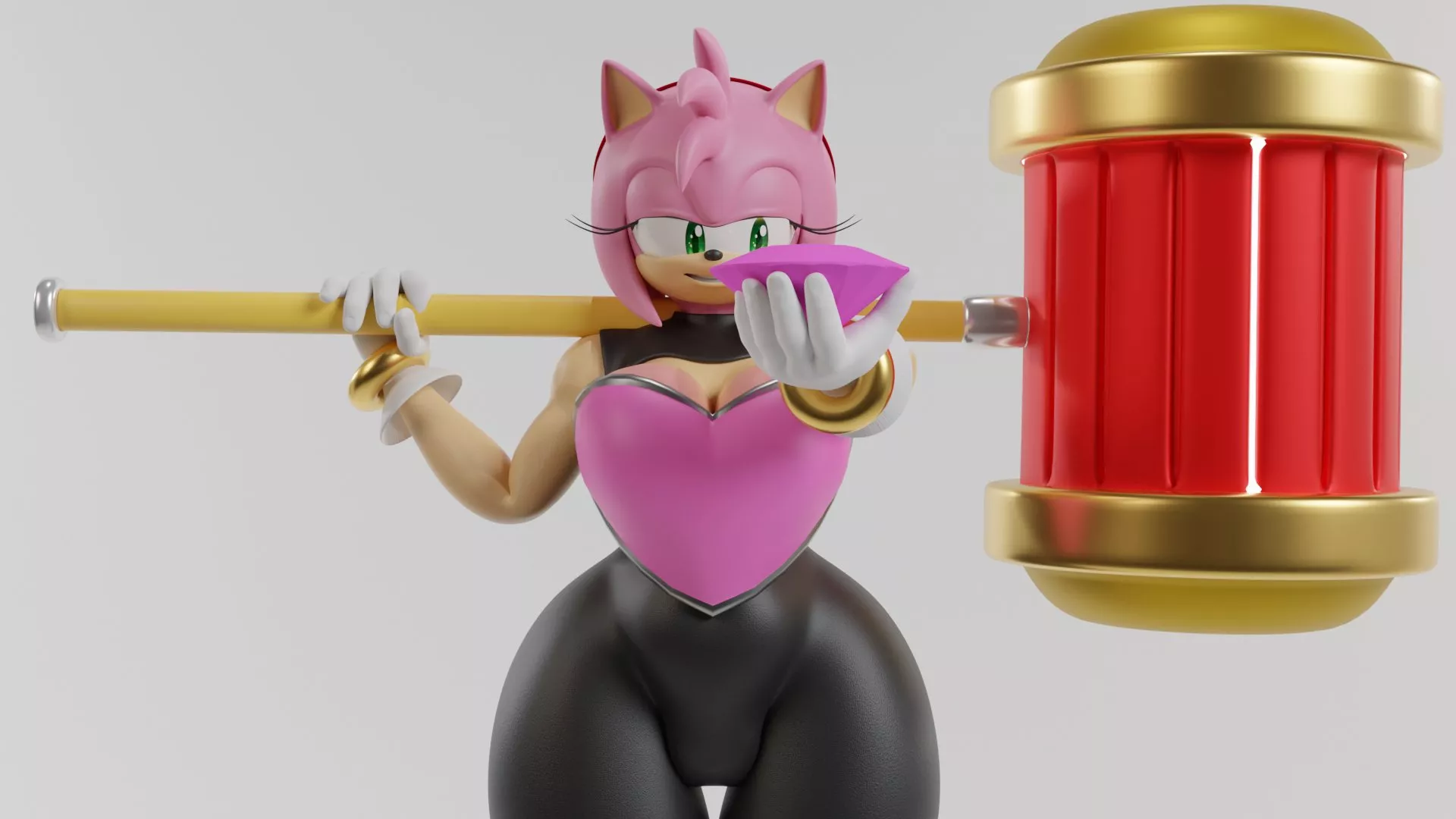 Amy Rose found an emerald.