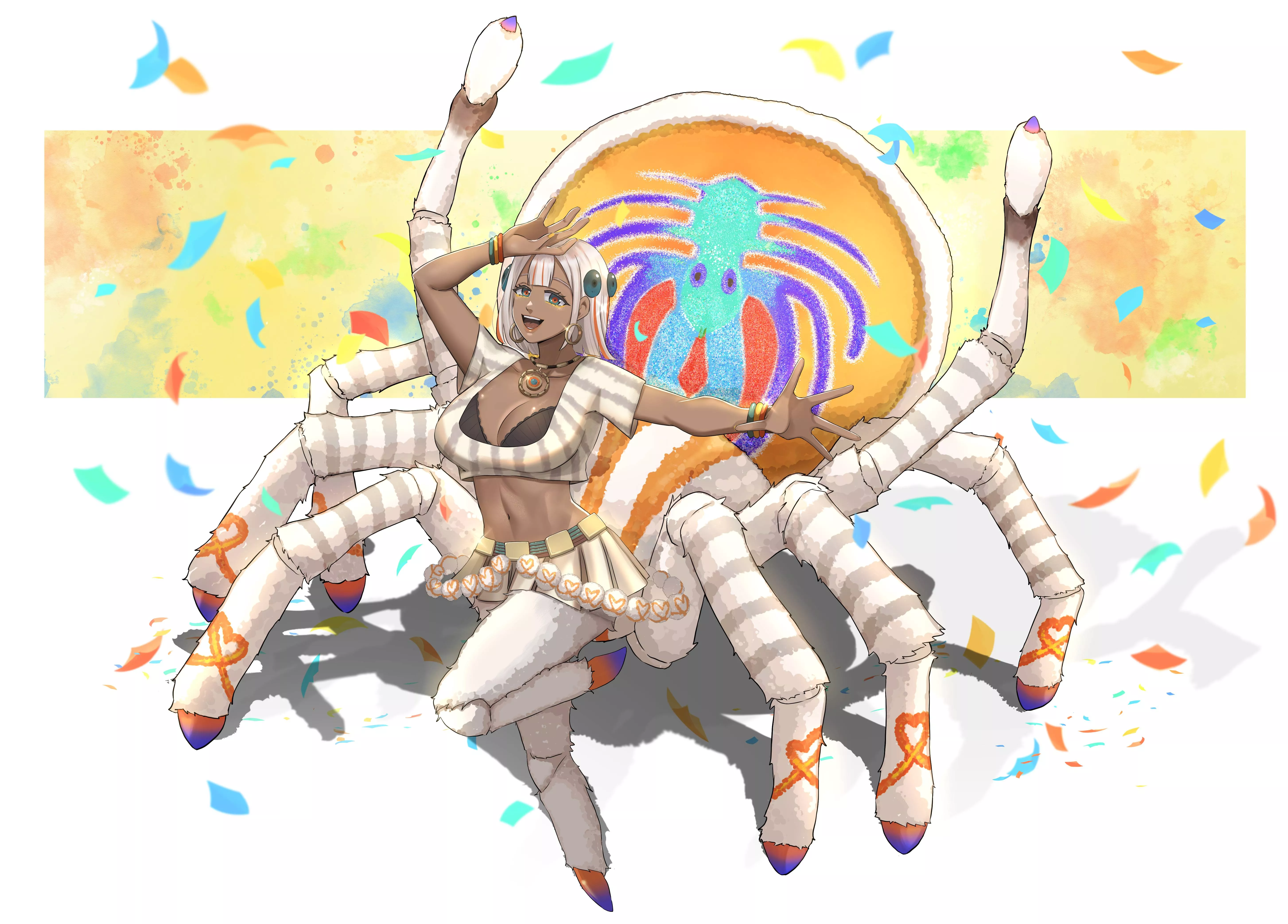 Come Dance with her!, Peacock Spider Girl by @YuuraYuuraArt