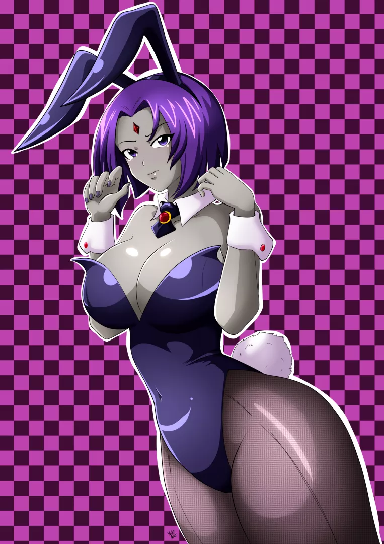 Raven Blushing Bunny Girl (kmkz-art ) [DC]