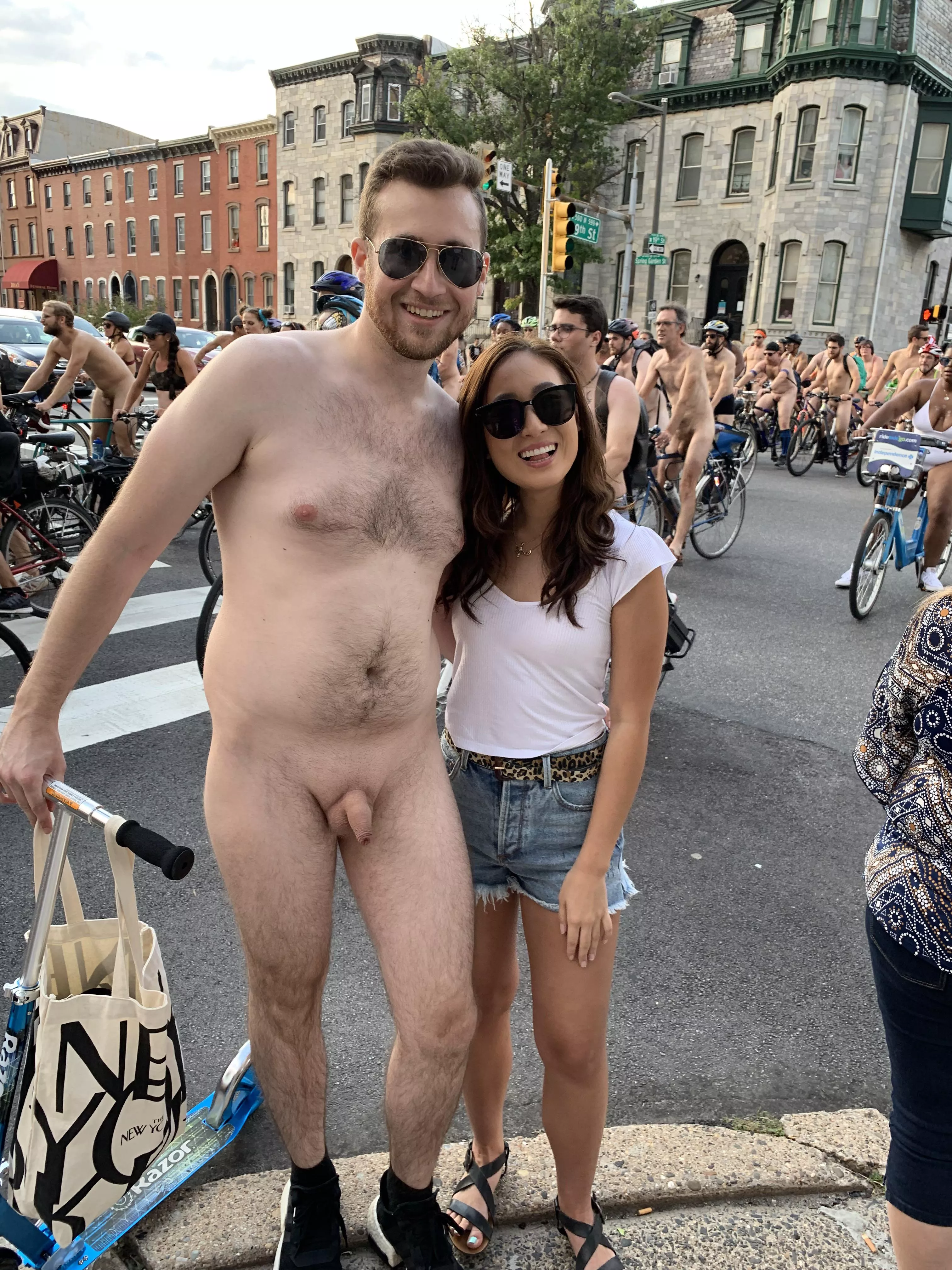 At the 2019 Philly naked bike ride