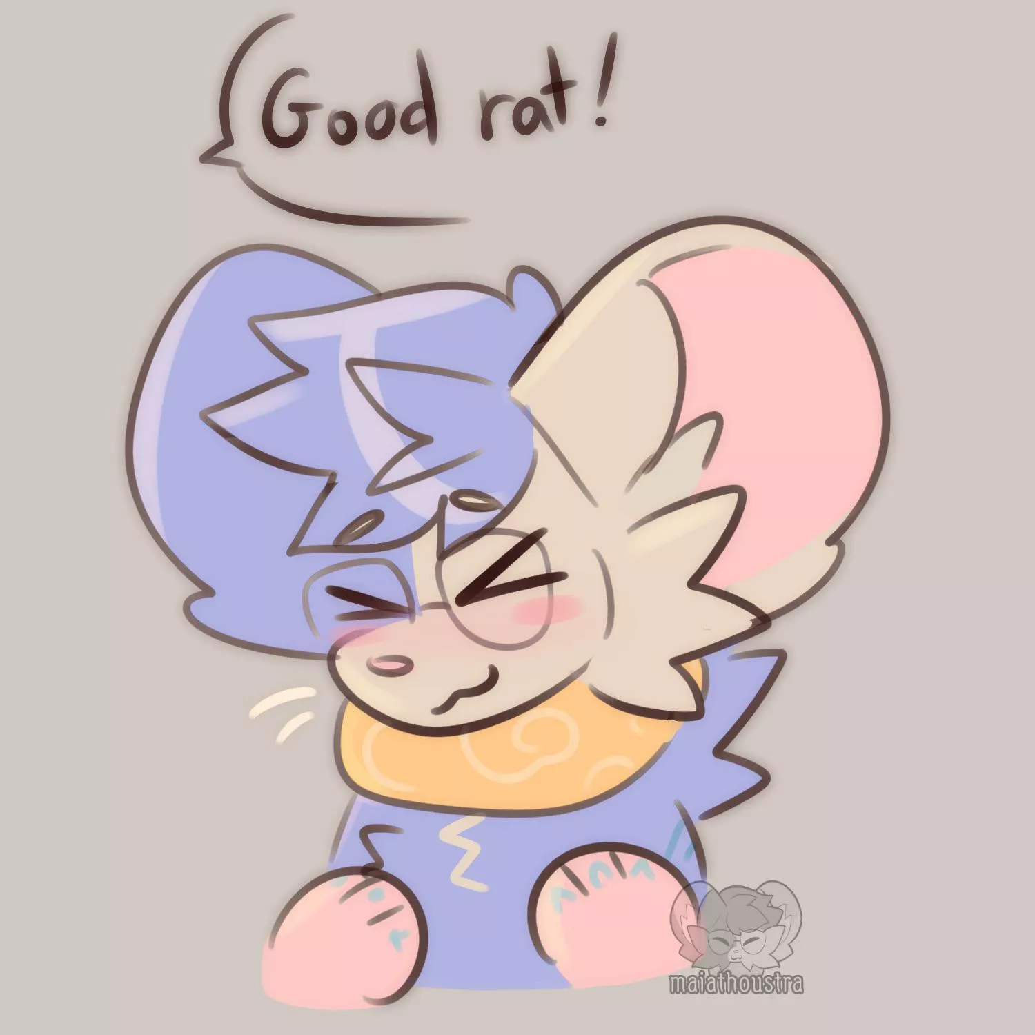 Day 1 of rattober: â€˜good ratâ€™ ~ art by me @maiathoustra