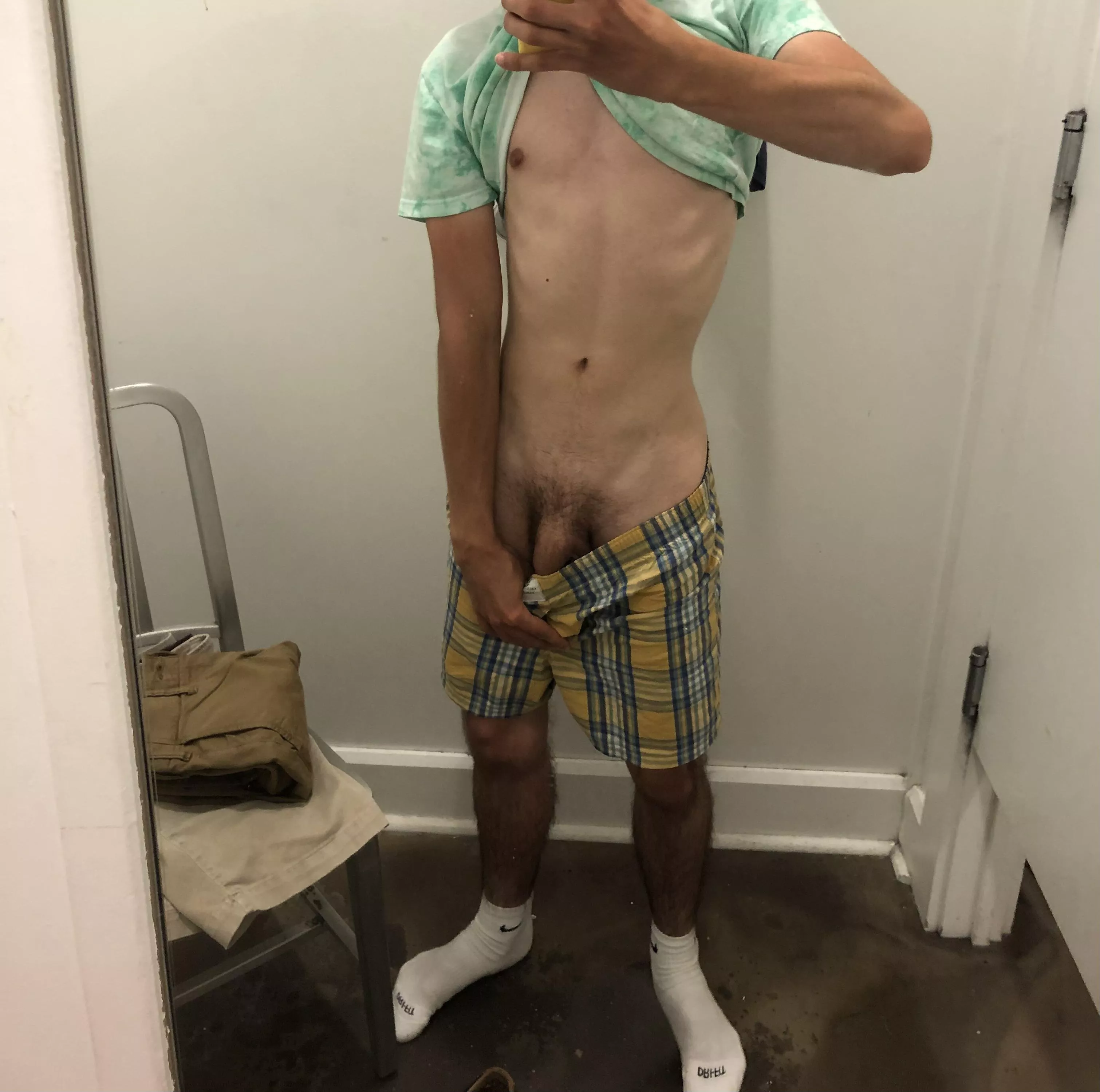 Looking for fun in the changing room