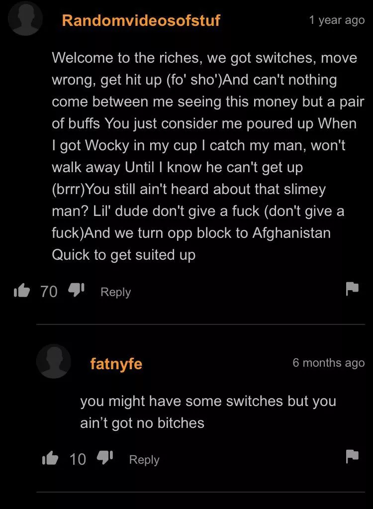 Oh how I love pornhub comments