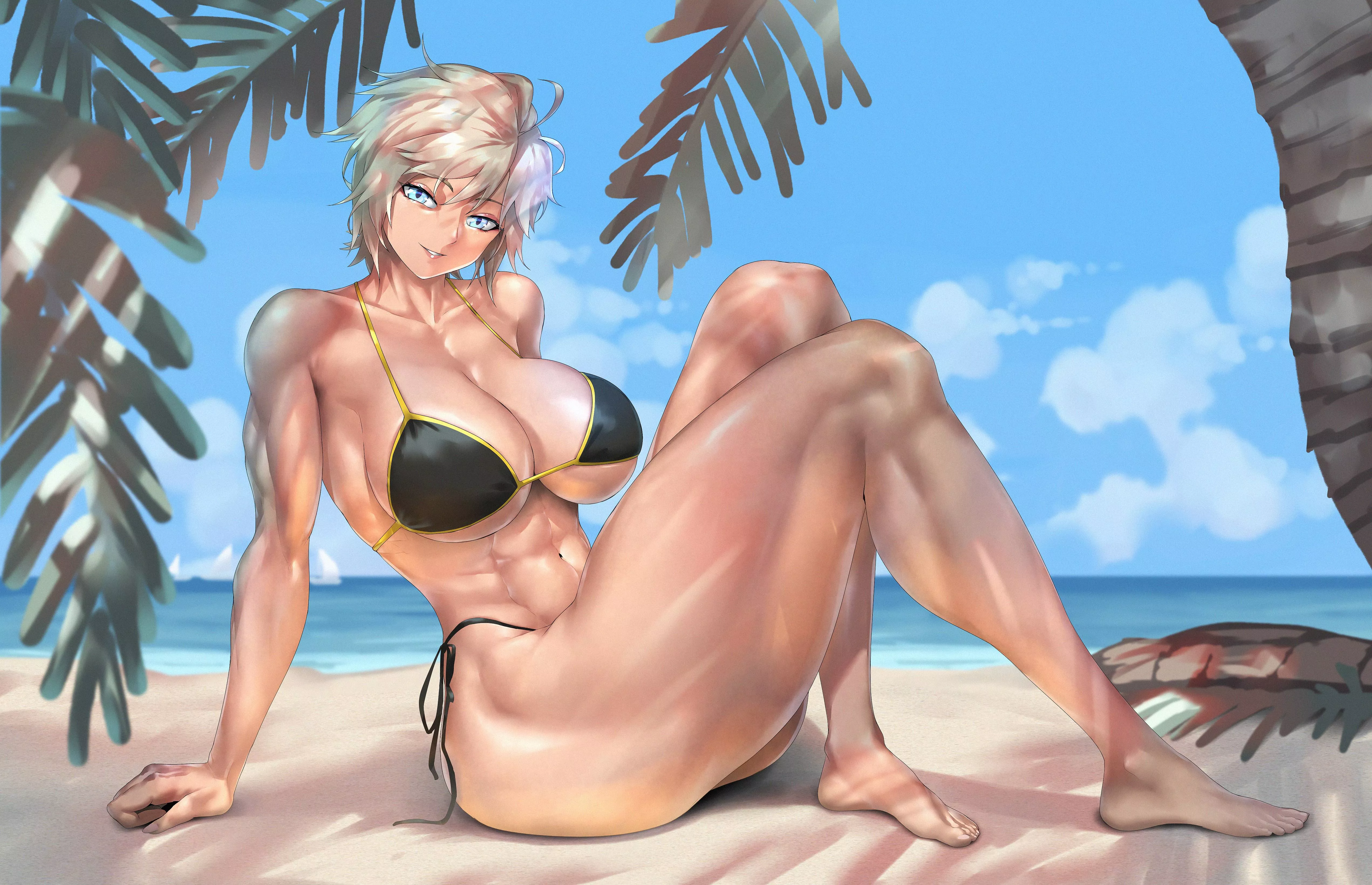 Tomboy at the beach [Artist: 702_96]