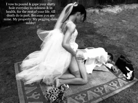 When you said â€œI do.â€ You became her permeant property.