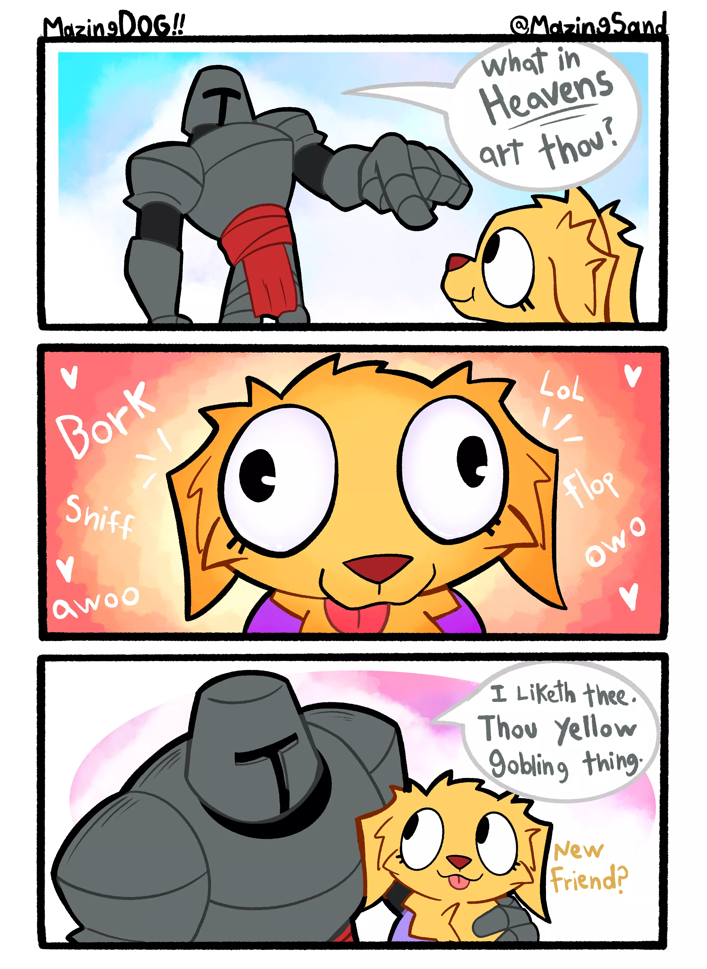 A MazingDOG COMIC!!!!!! â€œ'Tis a New palâ€ (Art by ME)