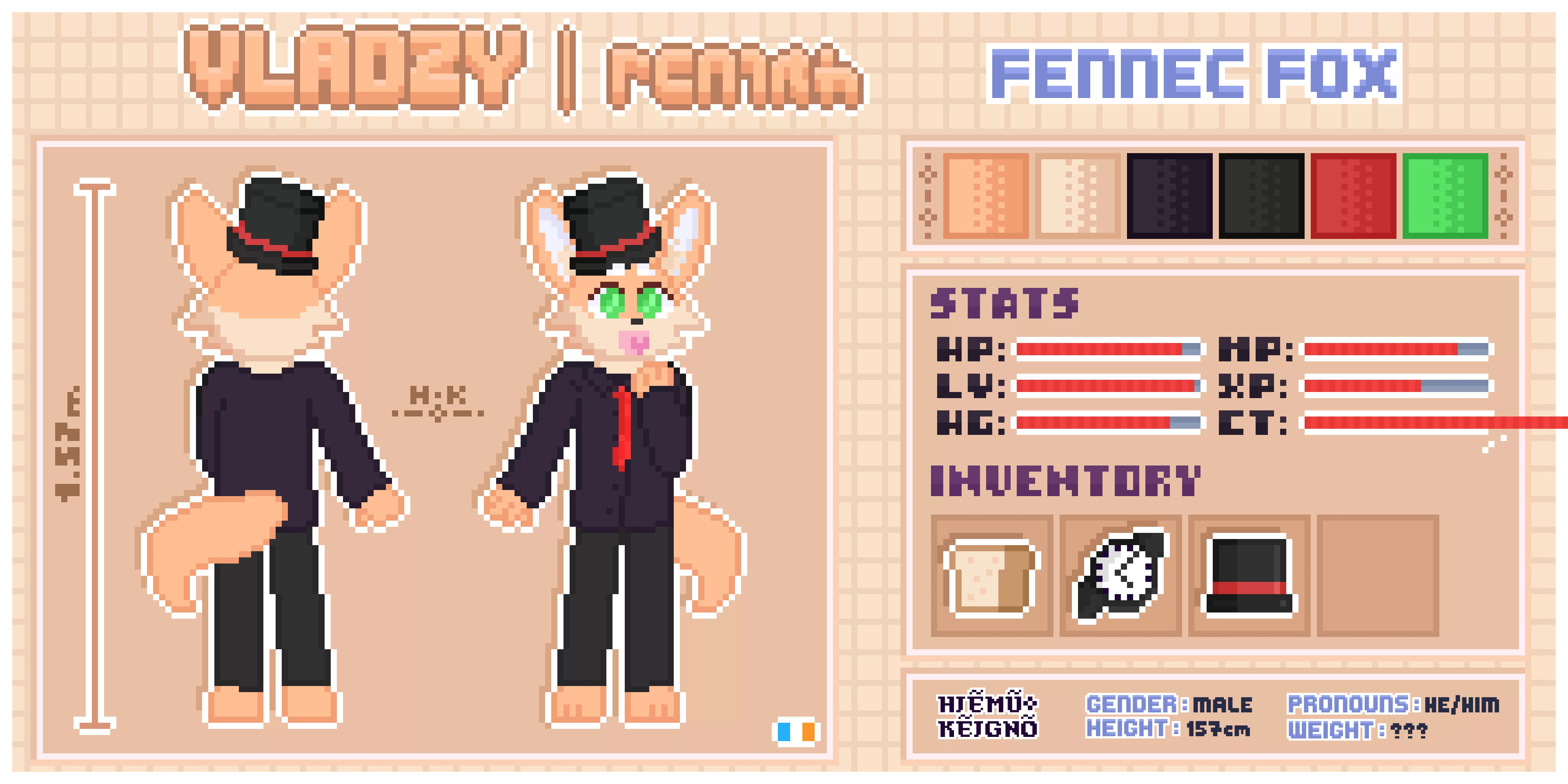 A ref sheet I made today, uwu