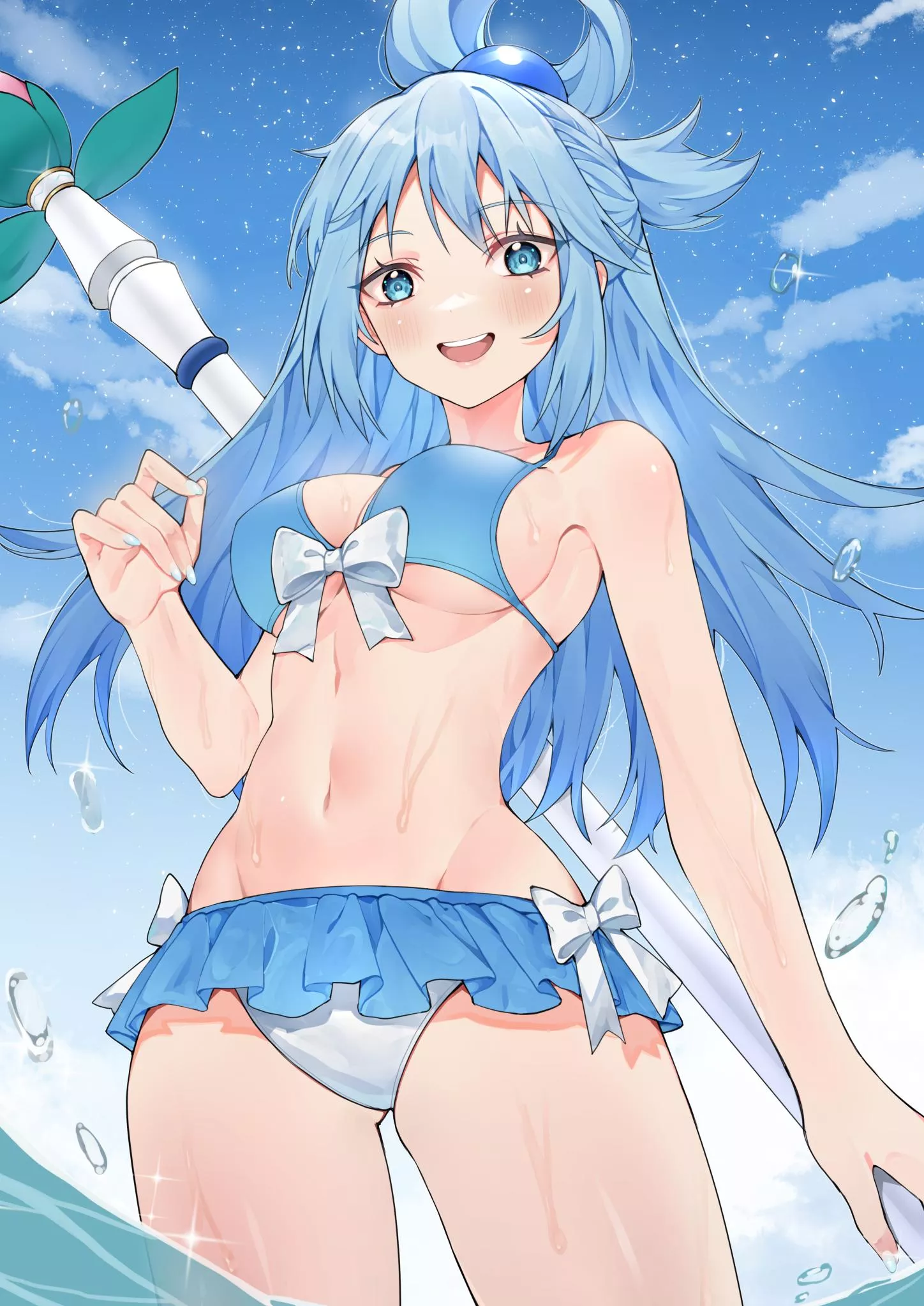 Aqua having fun at the beach (By Ai-noHikari) [KonoSuba]