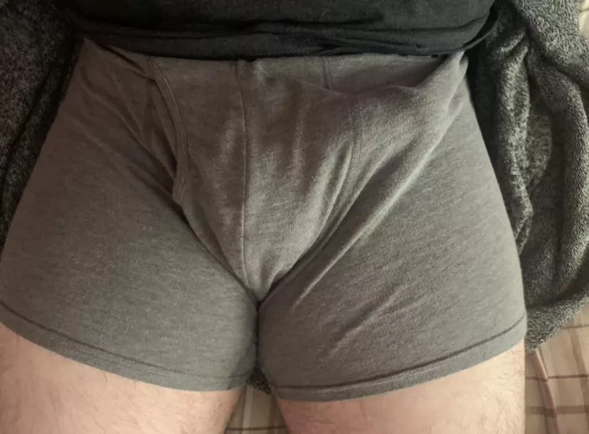 Big thighs and cock outline