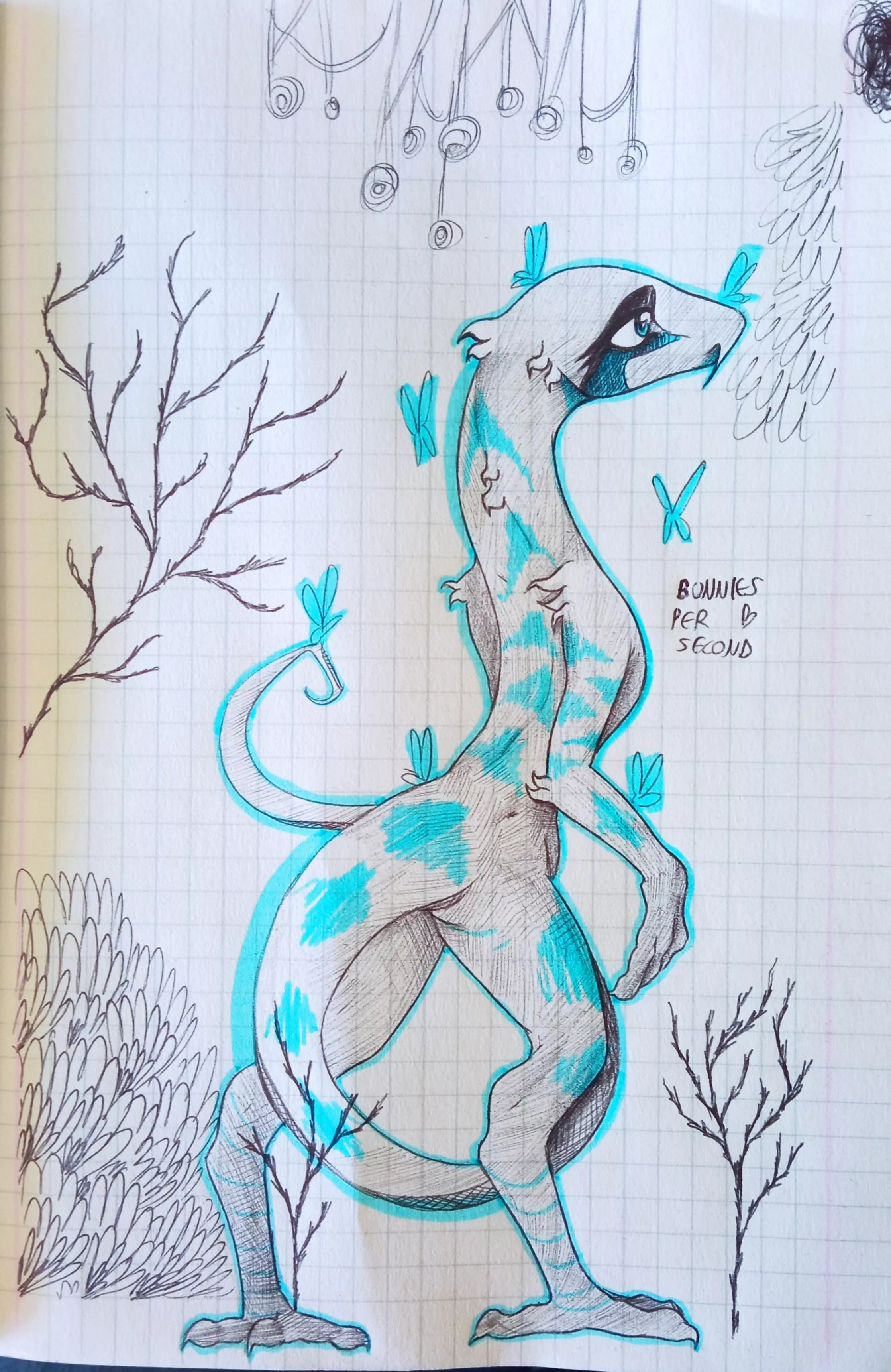 blue forest doodles (art by me)