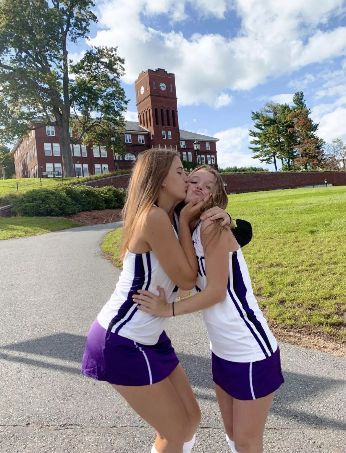 College Athletes Playing the Kissing Game