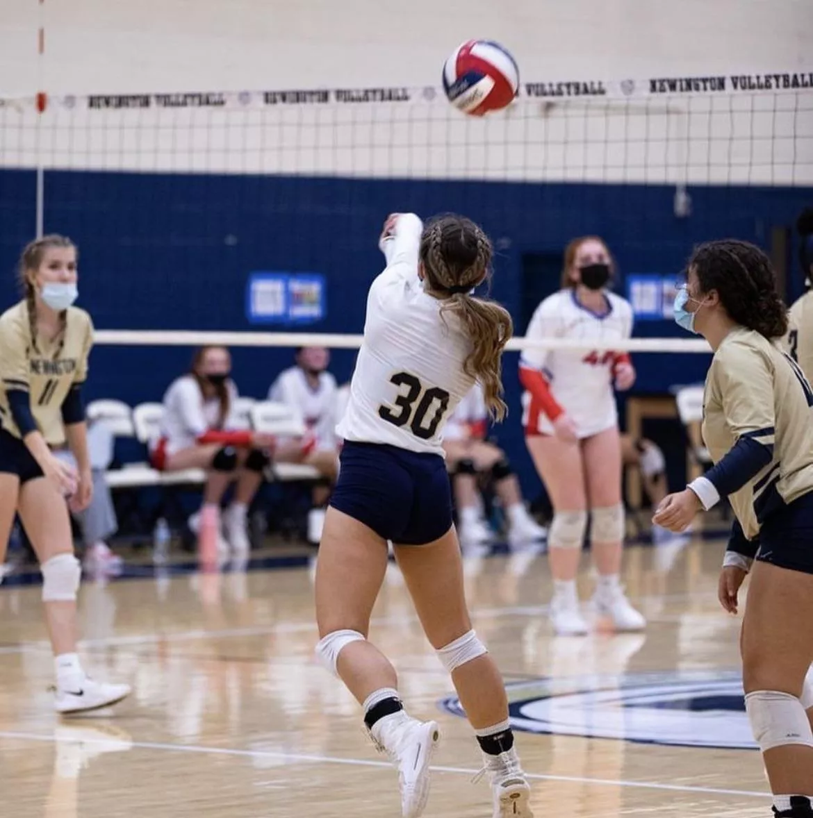 Kayla playing volleyball