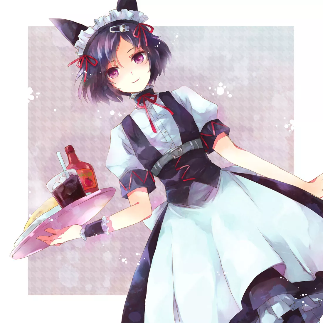 Ruka looks great a maid outfit