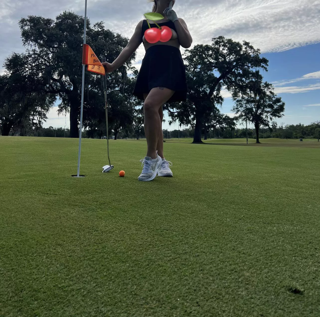 The weather was great and the course was busy.. but a promise is a promise [f]