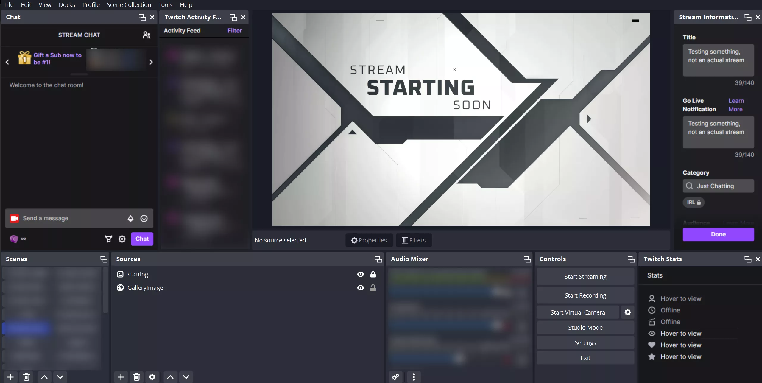 Twitch Streamers, show off your OBS \ other streaming software layouts. mine is bad and I want to checkout some new schemes.