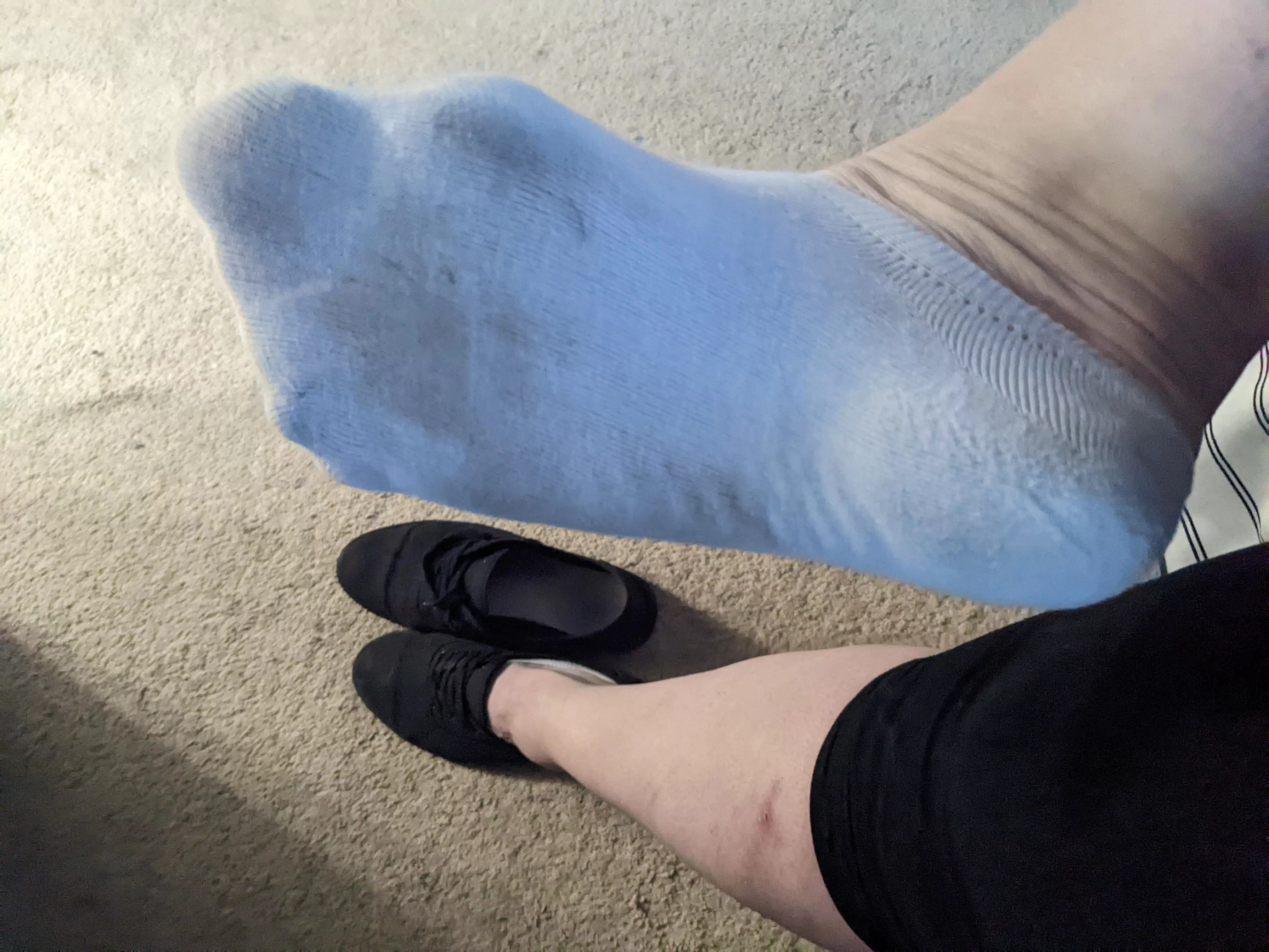 Worn all day at an amusement park. SUPER SWEATY!