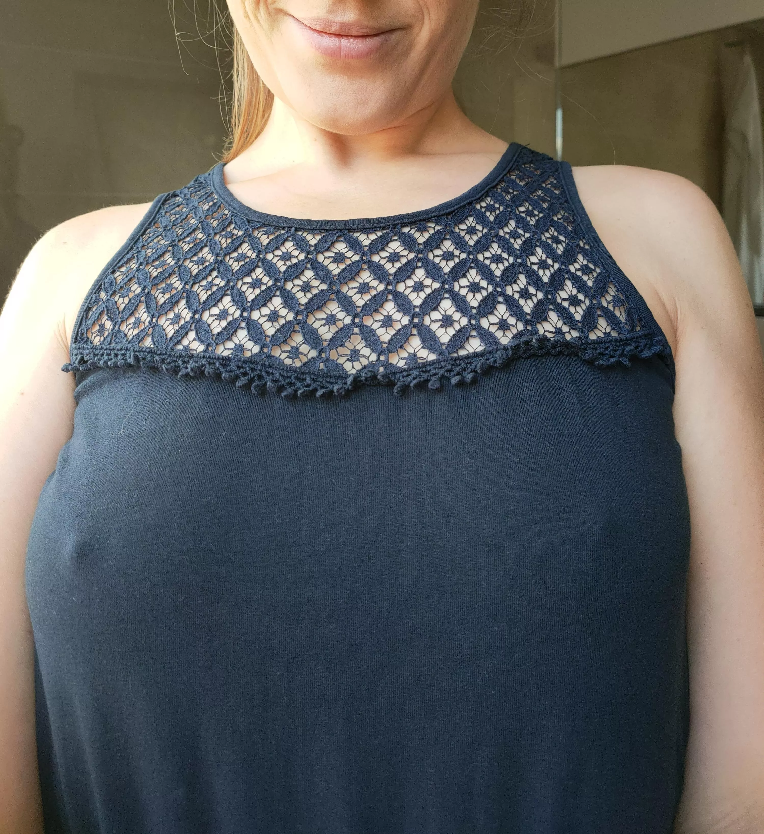 Another braless day in a new dress. :)