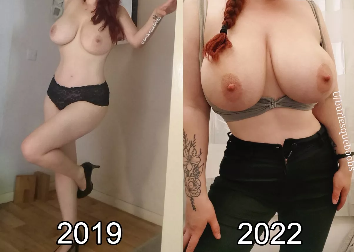 Burlesqueboob's growth in 3 years so far.