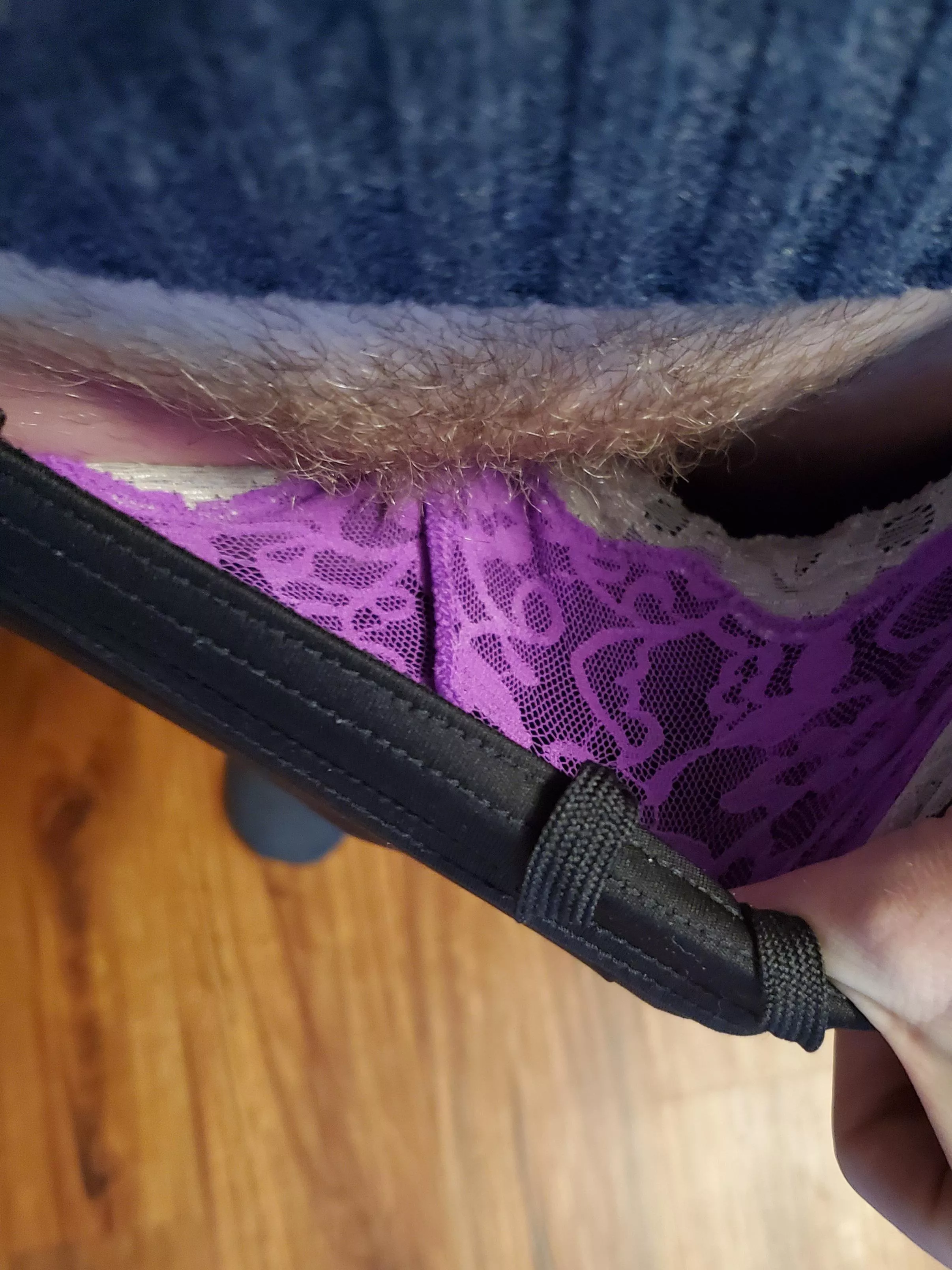 holding my panties open for you to cum in