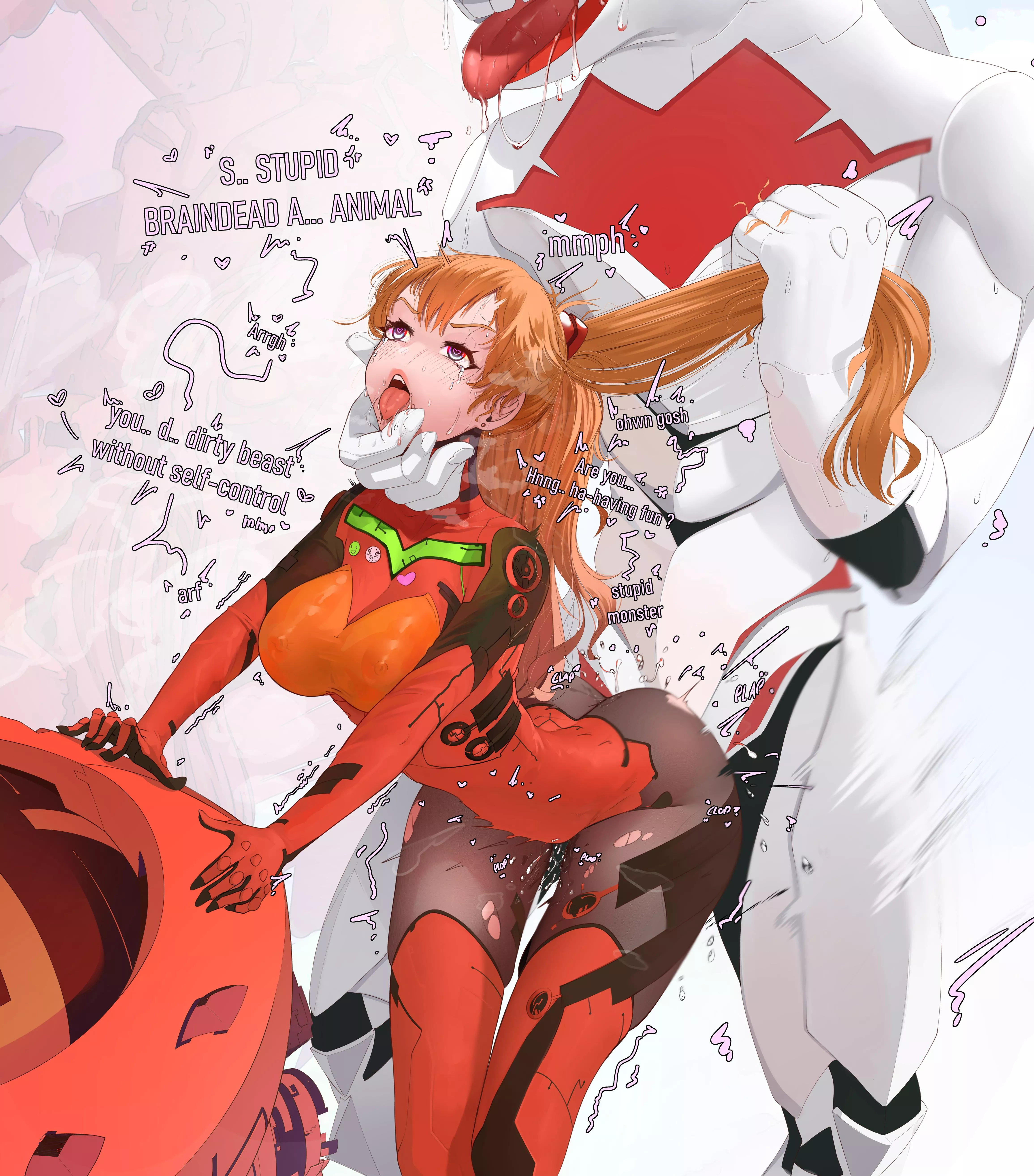 Asuka defeated. (Puri) [Evangelion]