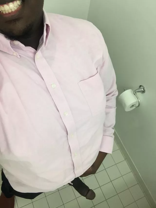 Kinda wish someone would walk in on me in the office bathroom