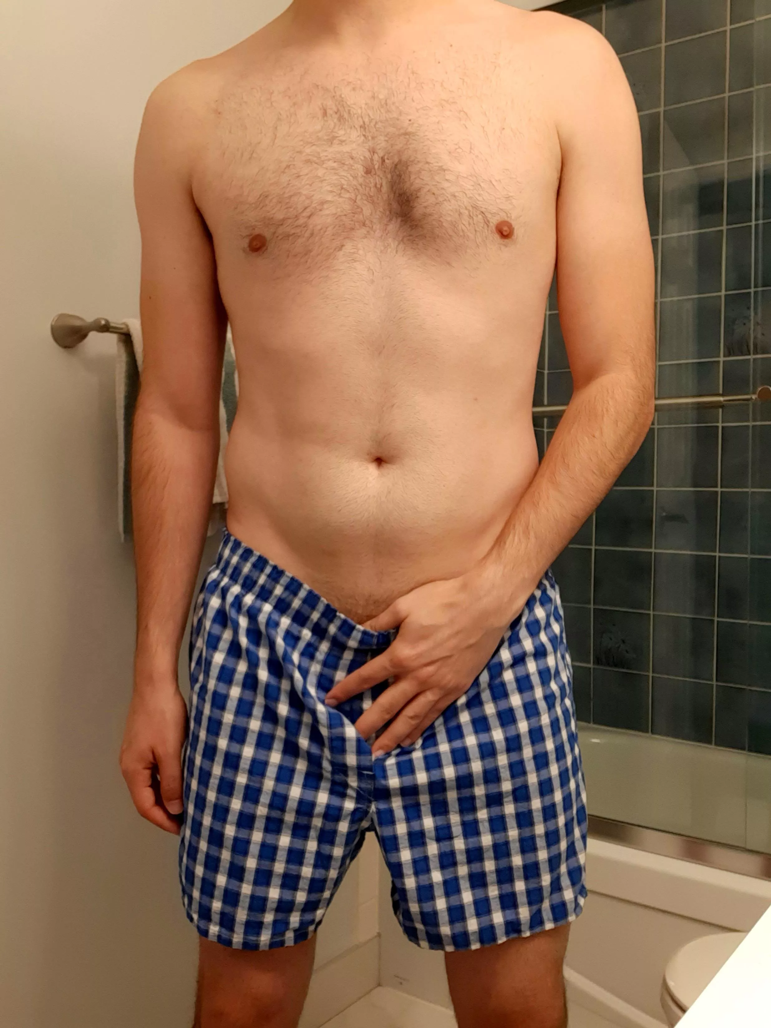 My blue plaid boxers