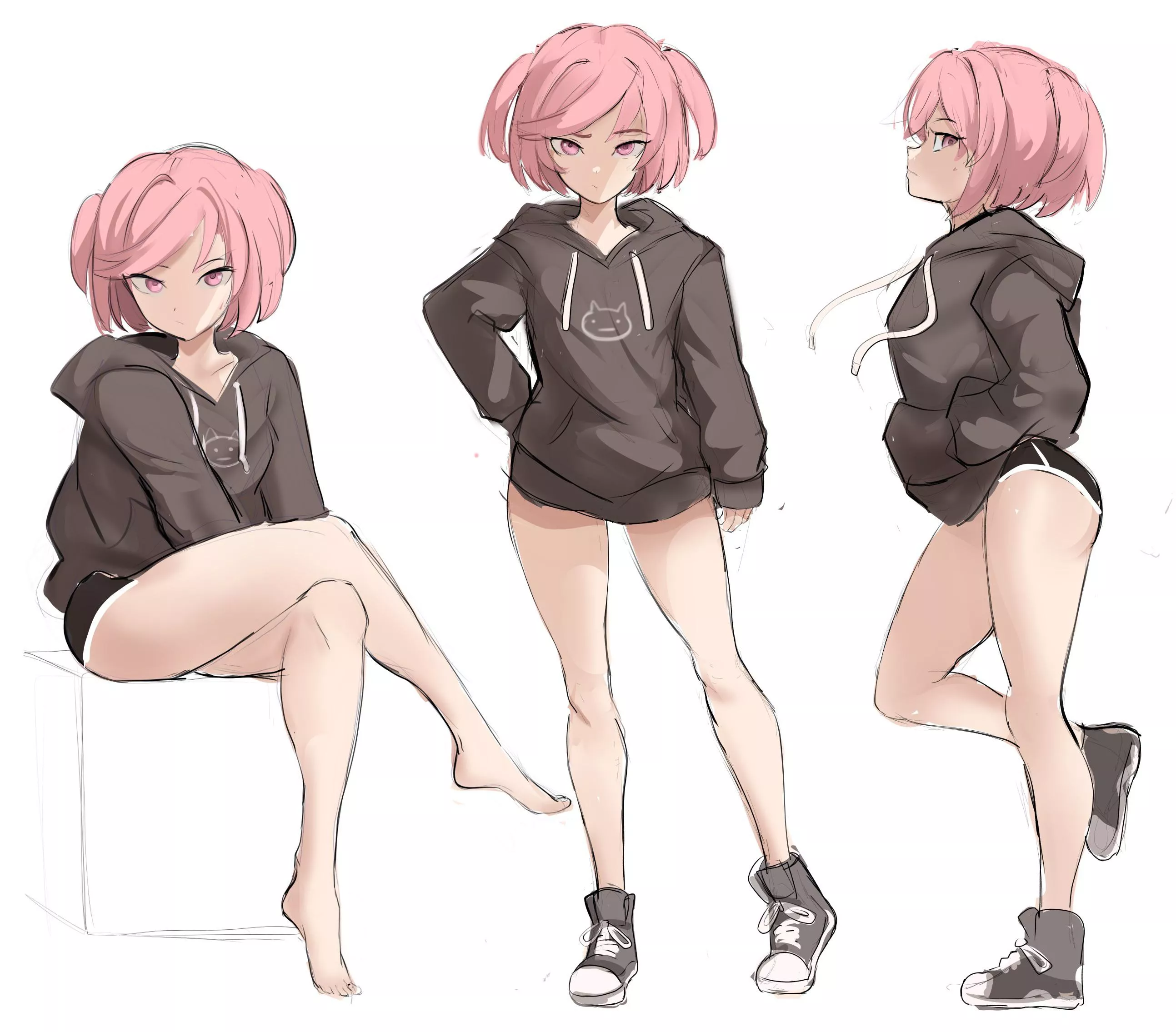 Natsumi Modeling a Hoodie