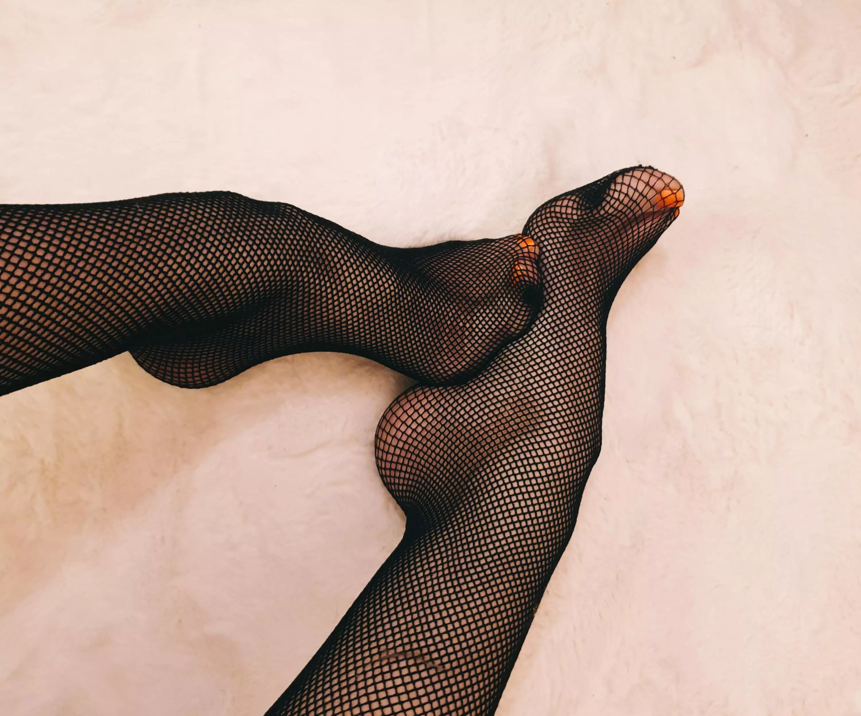 Petite Feet in Fishnets - You're Welcome Foot Lovers ♡