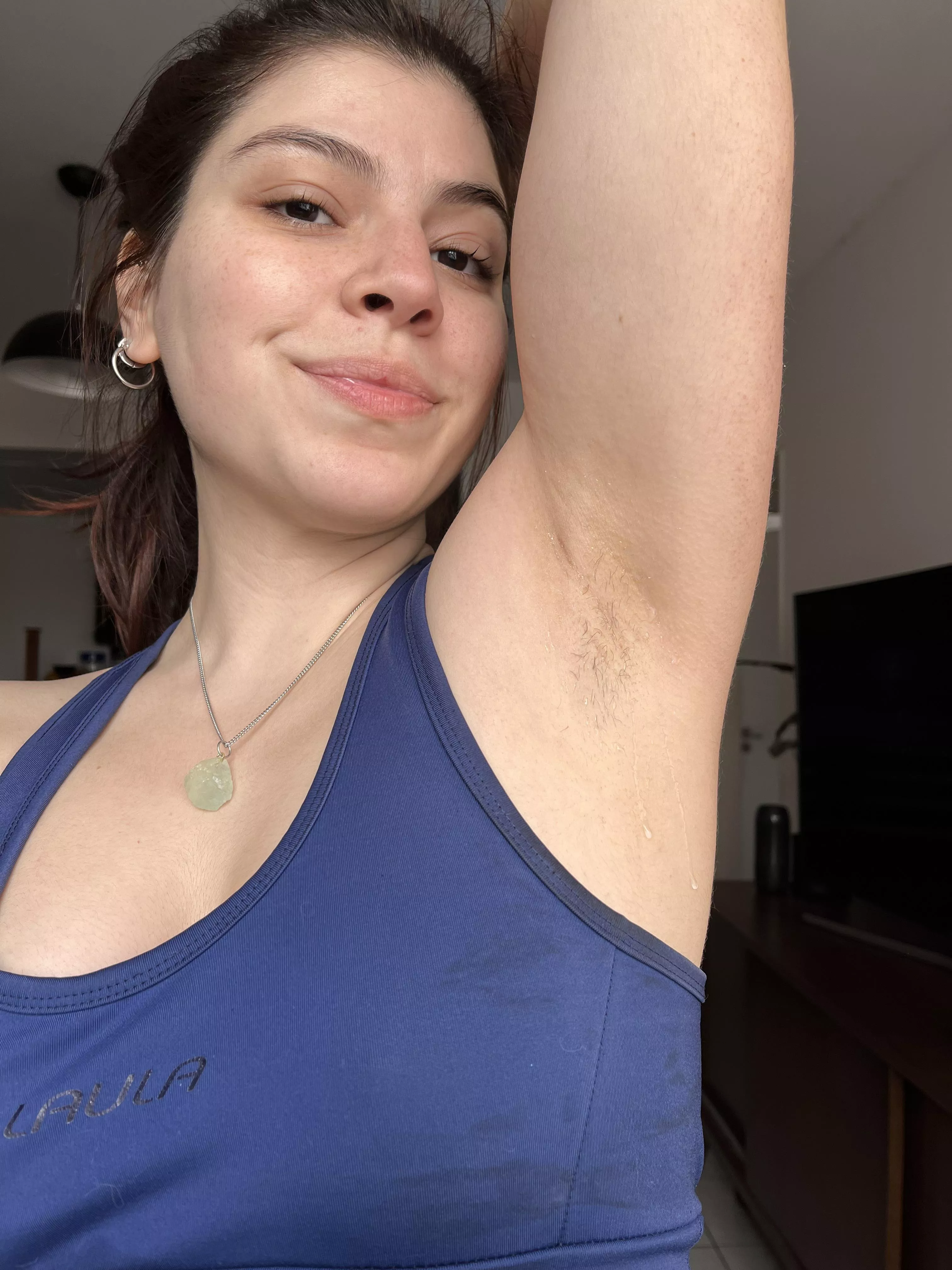 Sweaty and a bit hairy… all natural for you 🤭