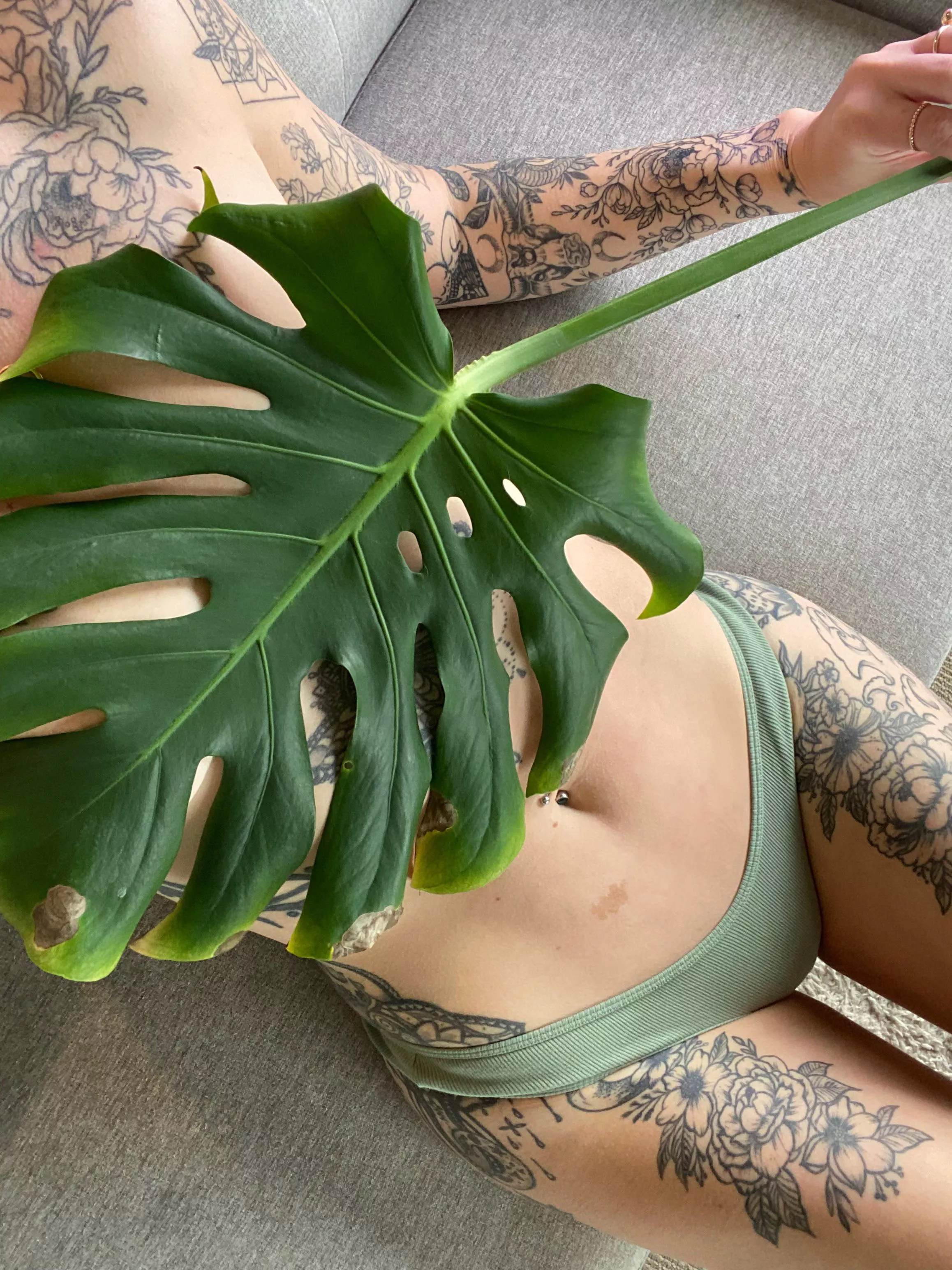 Tattoos with a side of houseplants 😘