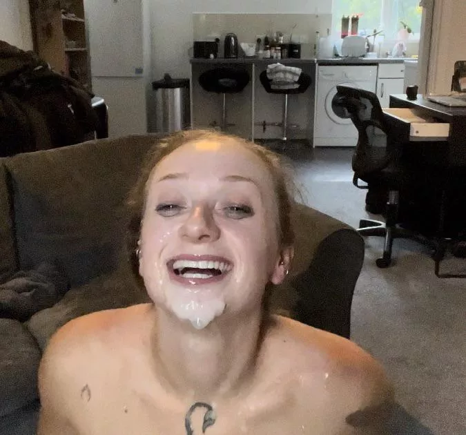 The happiest lil cum slut