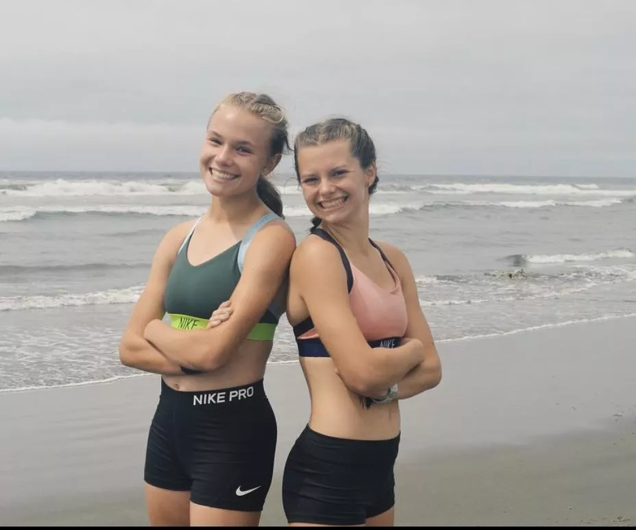 College girls on the beach!