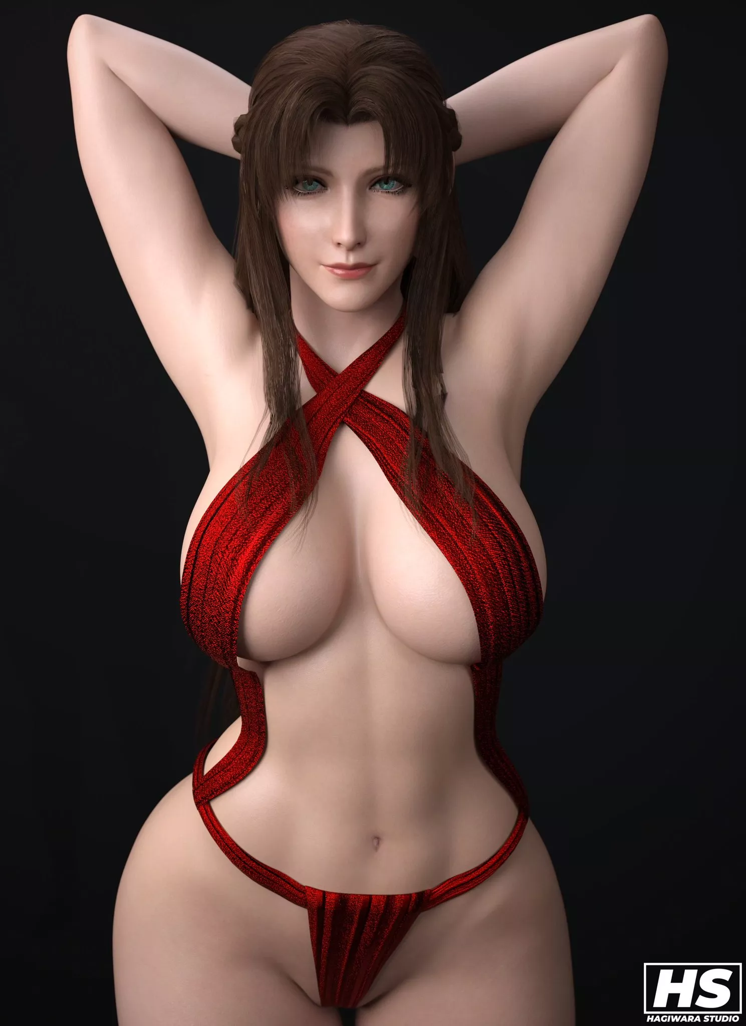 Ifalna Showing off her Red Bikini (Hagiwara)