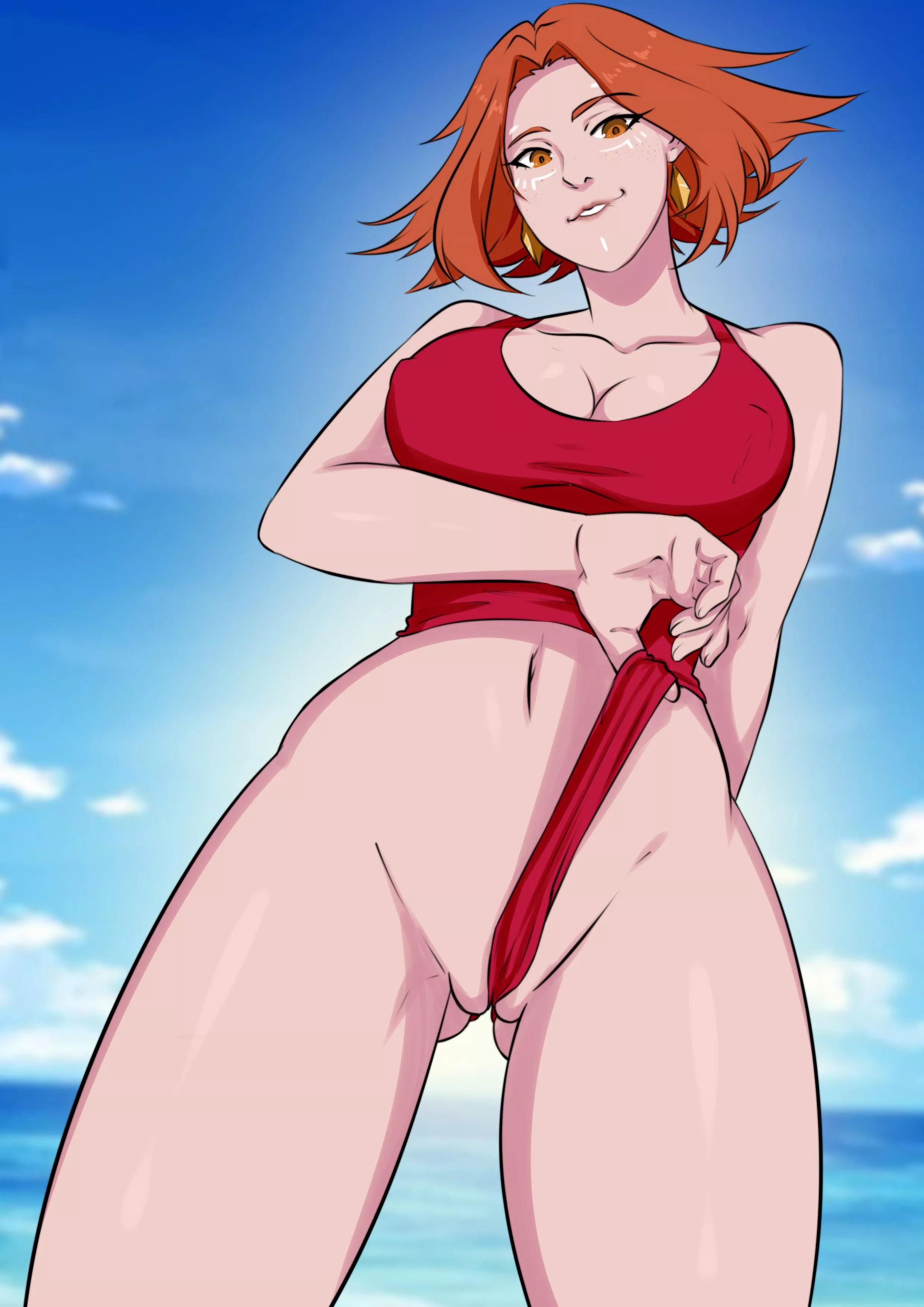 Lina on the beach (Nothing_Left)