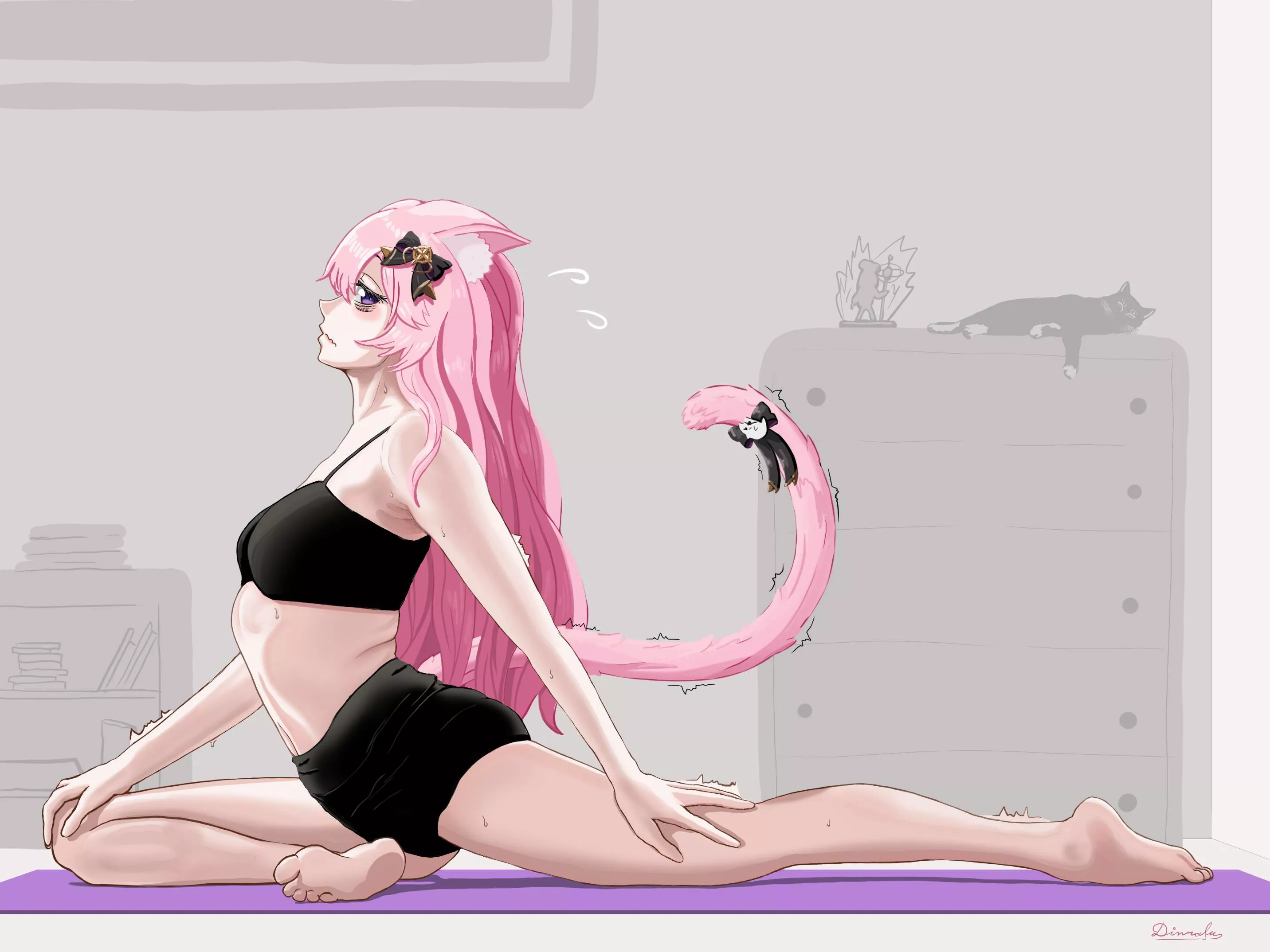 Stretching ðŸ˜º (Nyanners fanart by me)