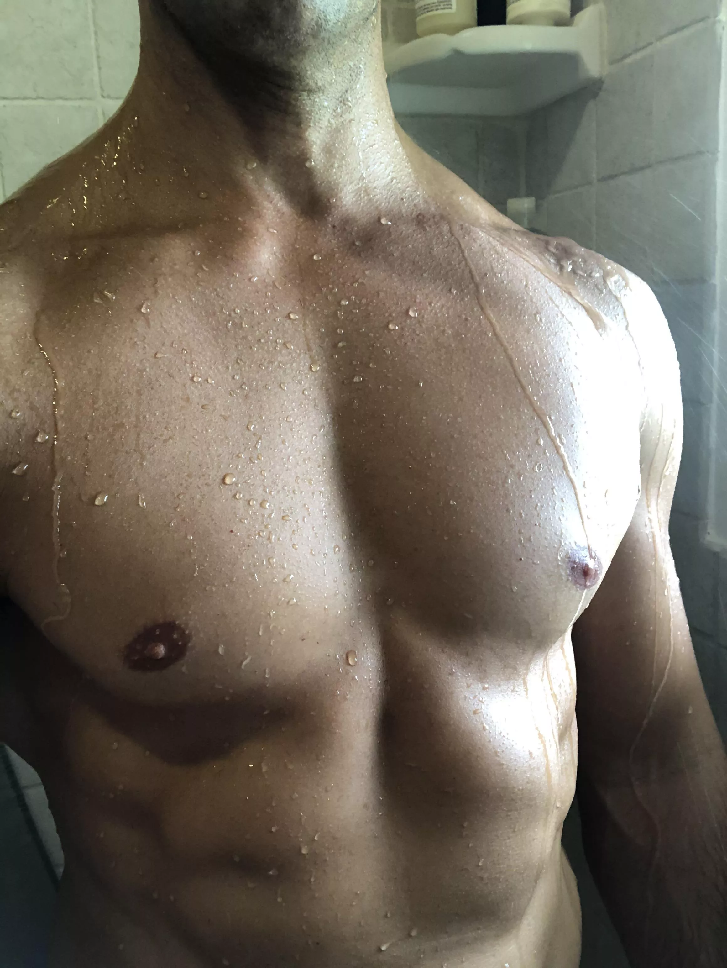 46(m) chest day after shower