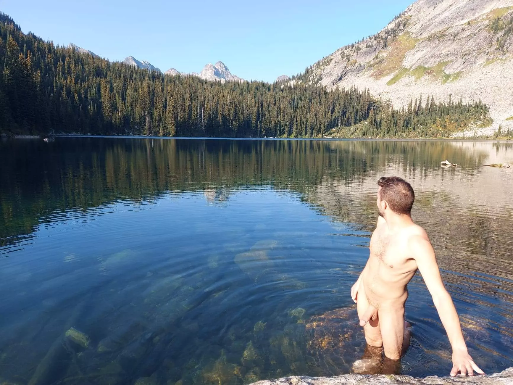 alpine lakes are cold AF, but I always have to jump in!