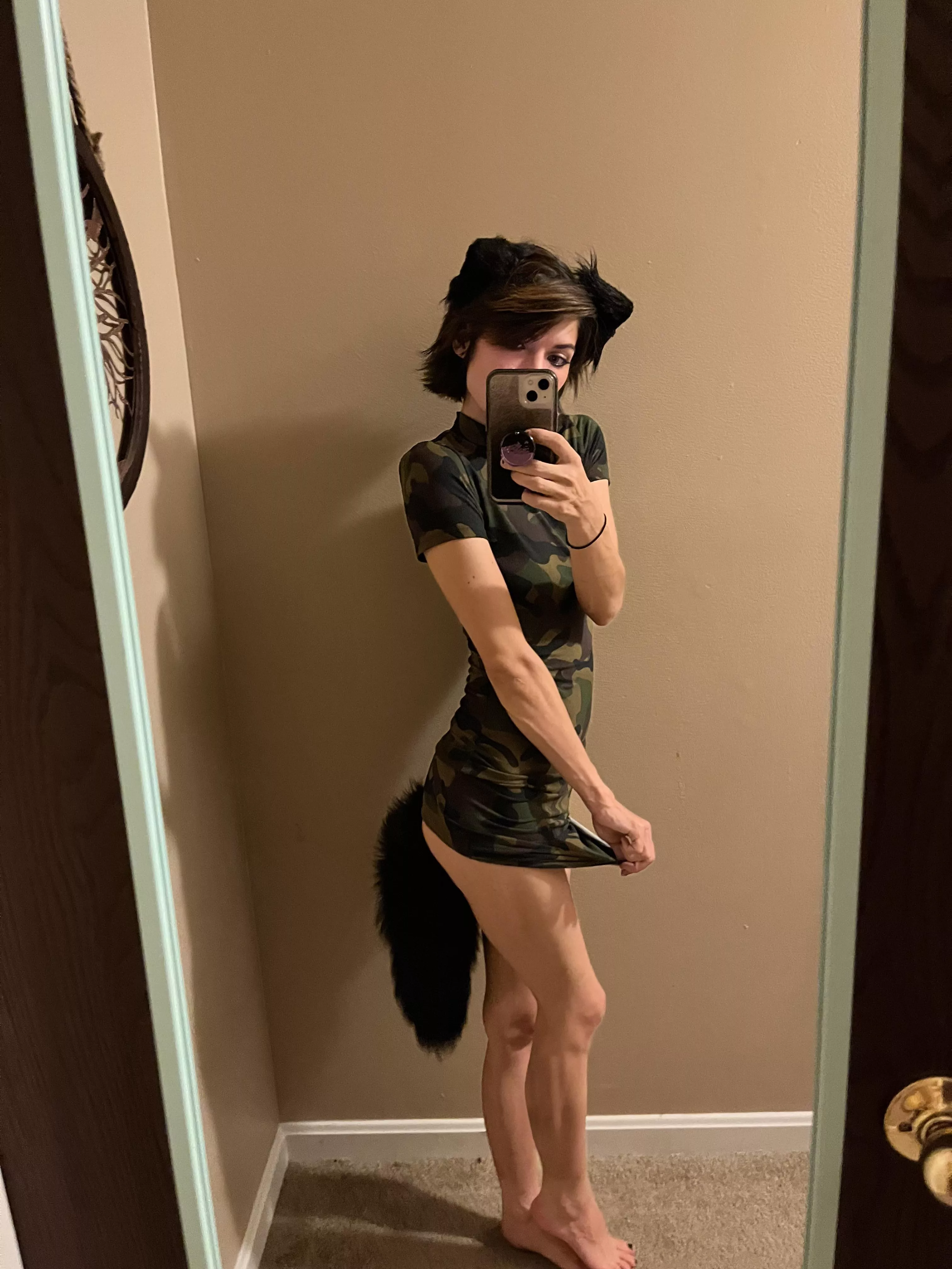 camo dress kittyðŸ˜