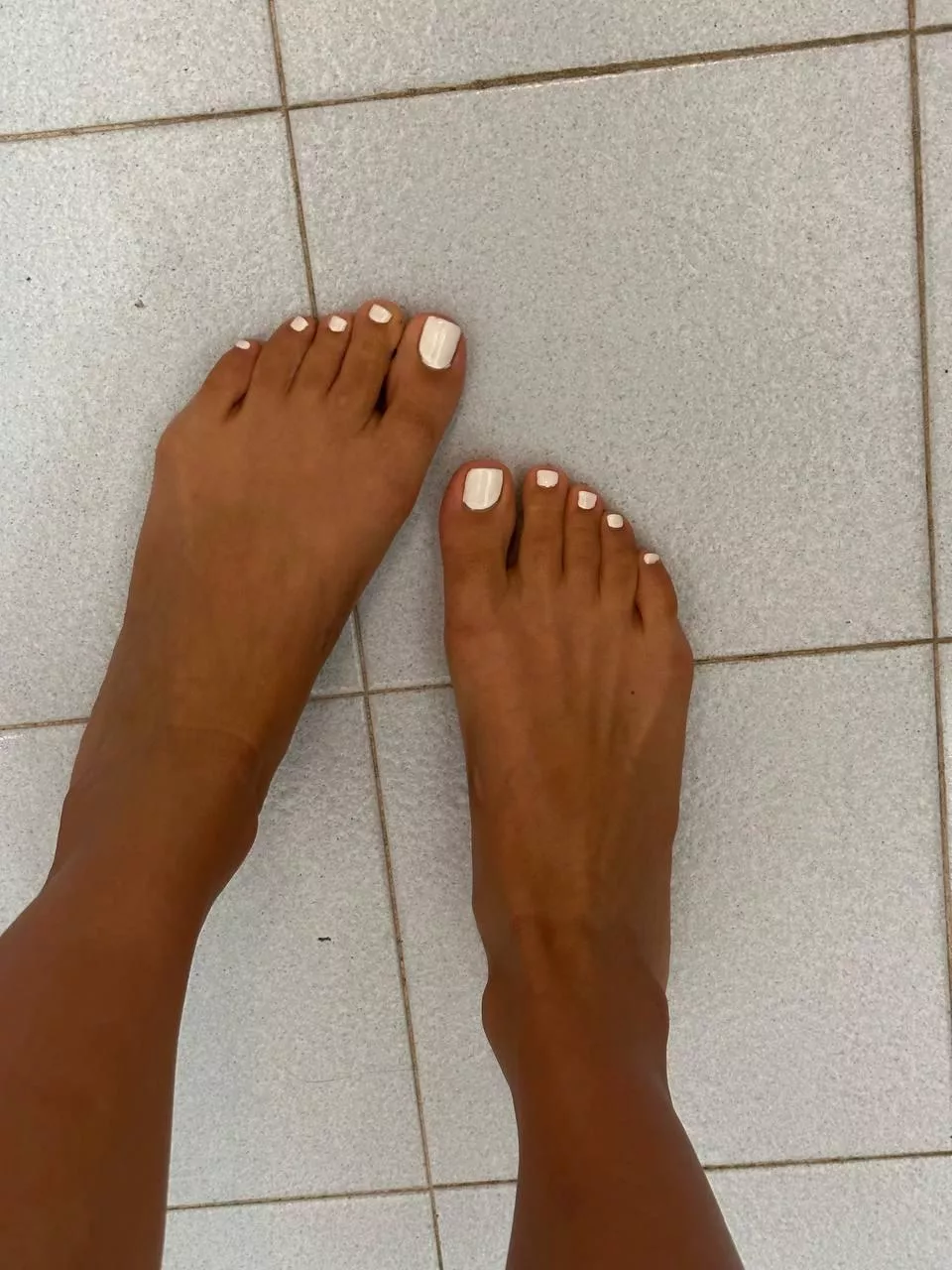 New white toenails on my perfect feet