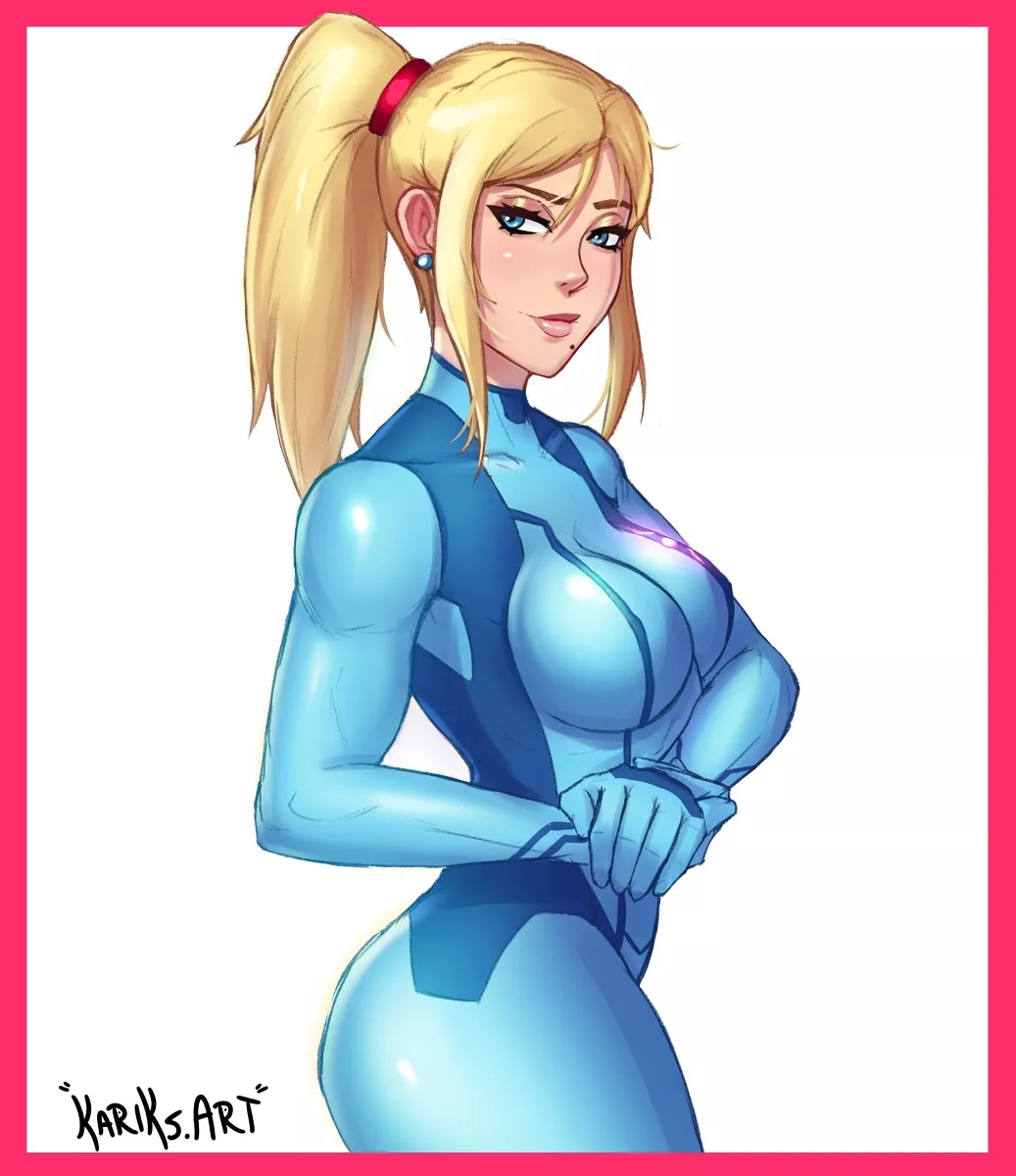 Samus Aran Flexing (Kariksart) [Metroid]