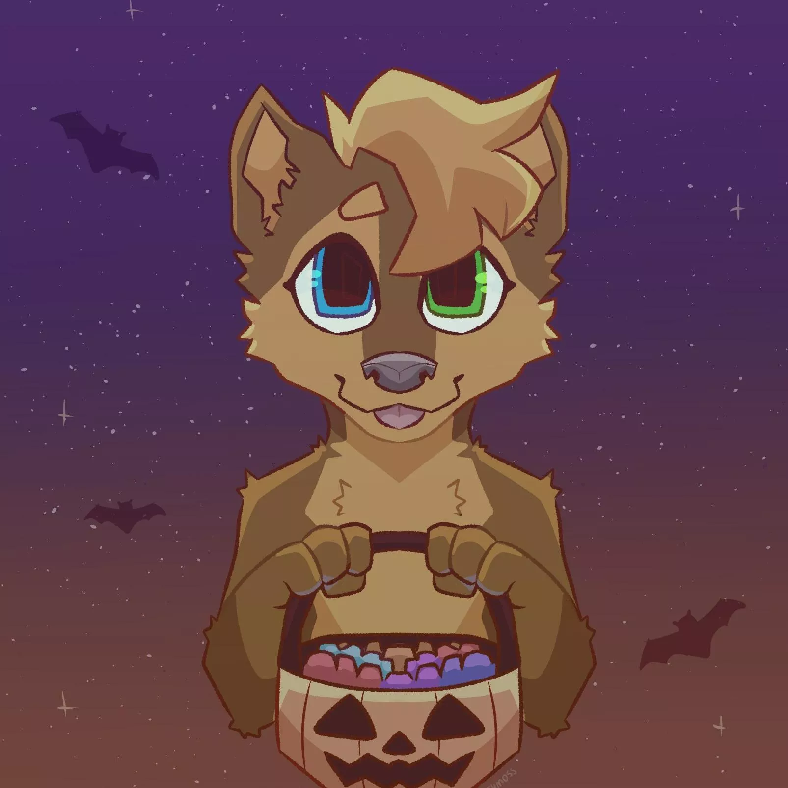 Trick or treat? Art by @Honeymoss_ on twitter