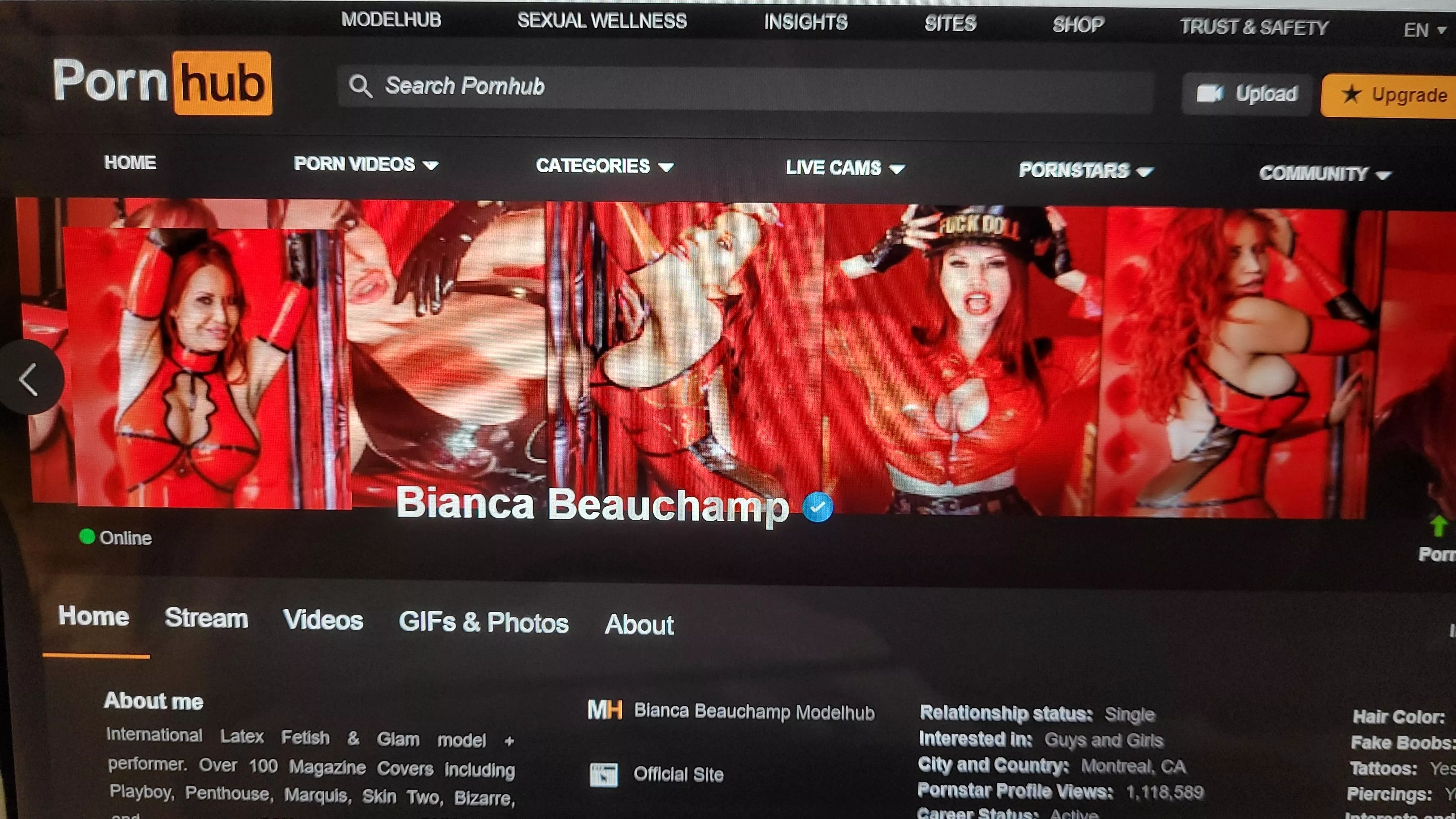 Bianca got her Pornhub profile verified