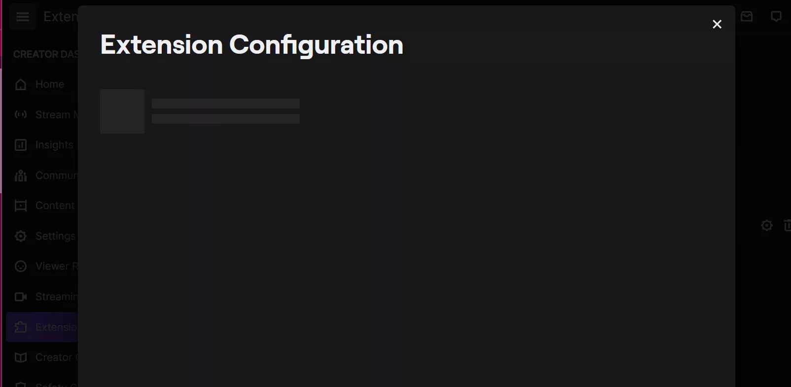 Hello! So, what is happening here? I can't find anything about it at all. I'm just unable completely to even configure any extensions at all, let alone use them, but ONLY if I'm logged in as me. They're getting turned on, they're there when I log ou