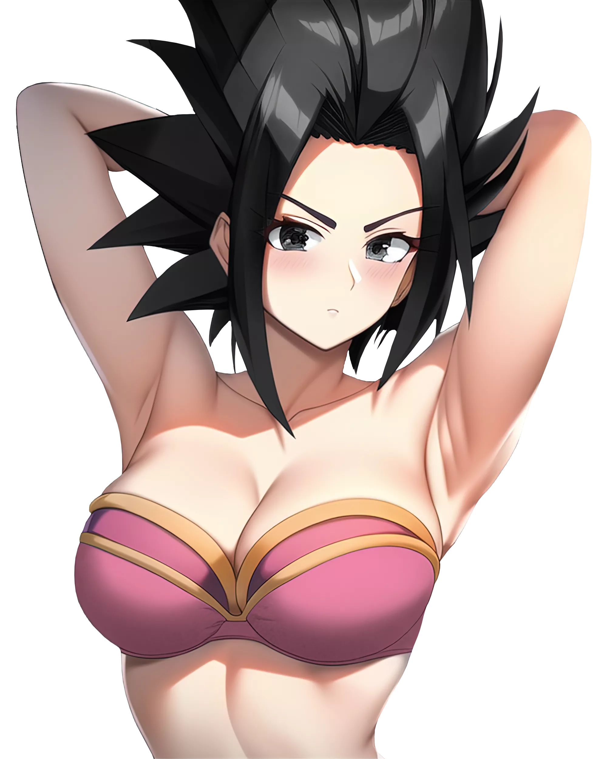 I made this render of Caulifla in NovelAI