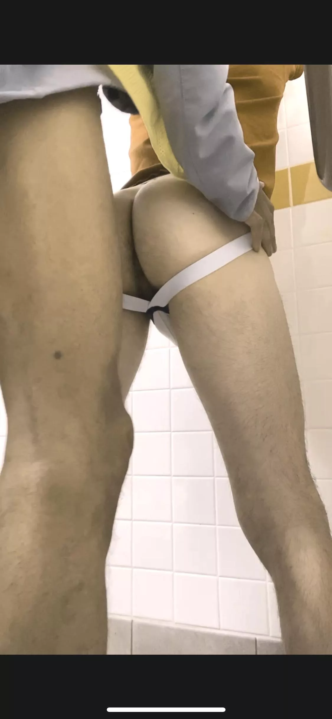 Lunch break bathroom at work 😈💦