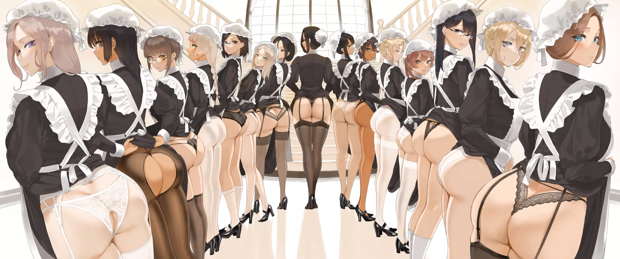 Maids on their duty