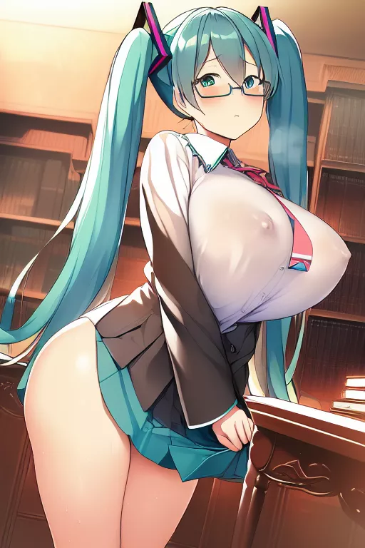 Miku in a short skirt